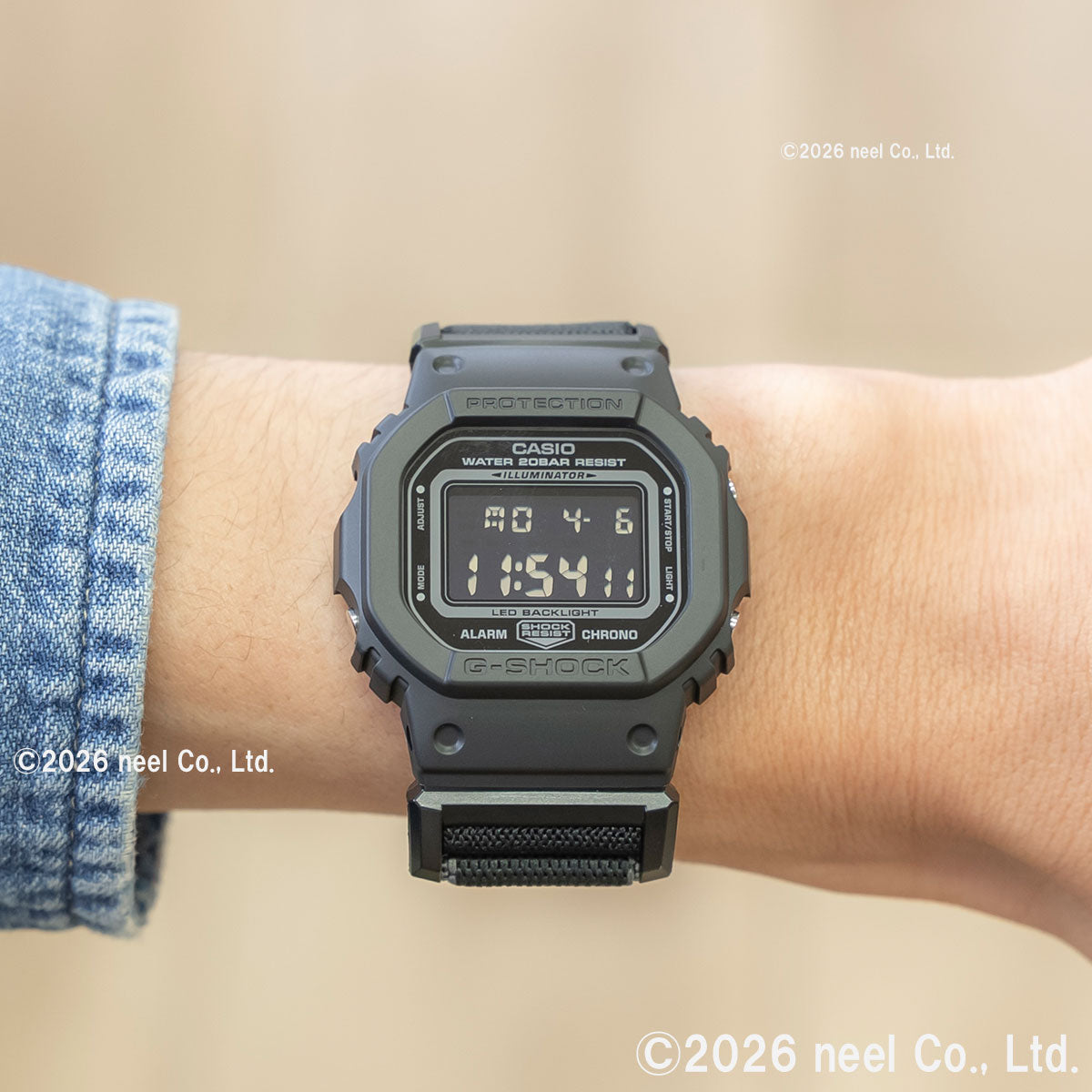 G-SHOCK デジタル カシオ Gショック CASIO 限定モデル 腕時計 メンズ DW-5600MNC-1JF NEW CLOTH BAND シリーズ【2026 新作】