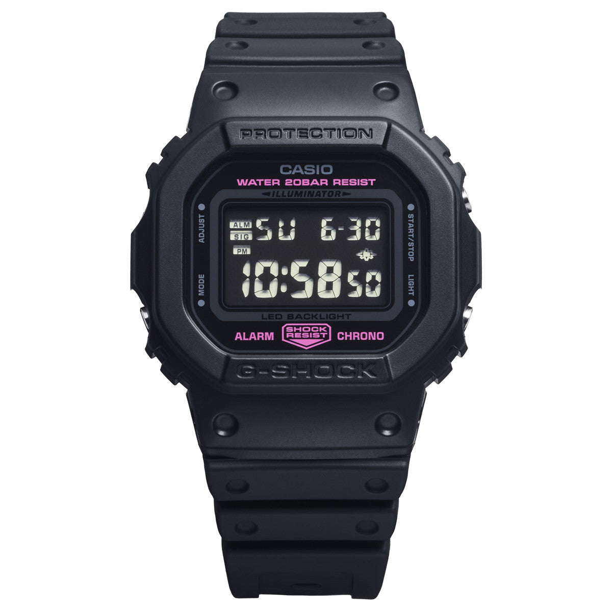 G-SHOCK デジタル カシオ Gショック CASIO 腕時計 DW-5600PK-1JR オールブラック ピンクリボン活動【2024 新作】