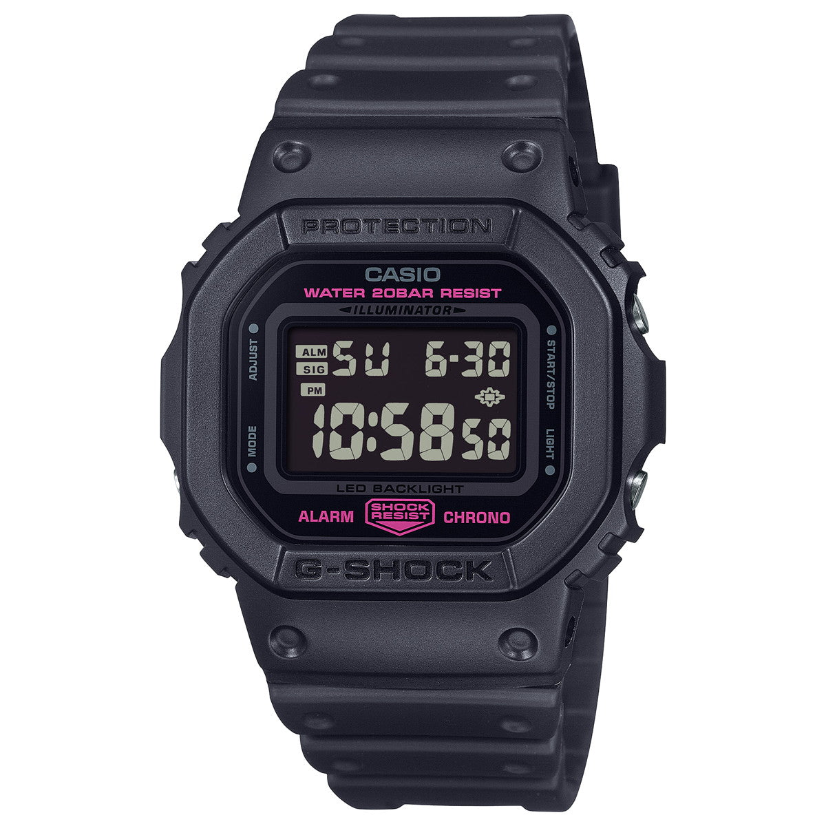 G-SHOCK デジタル カシオ Gショック CASIO 腕時計 DW-5600PK-1JR オールブラック ピンクリボン活動【2024 新作】