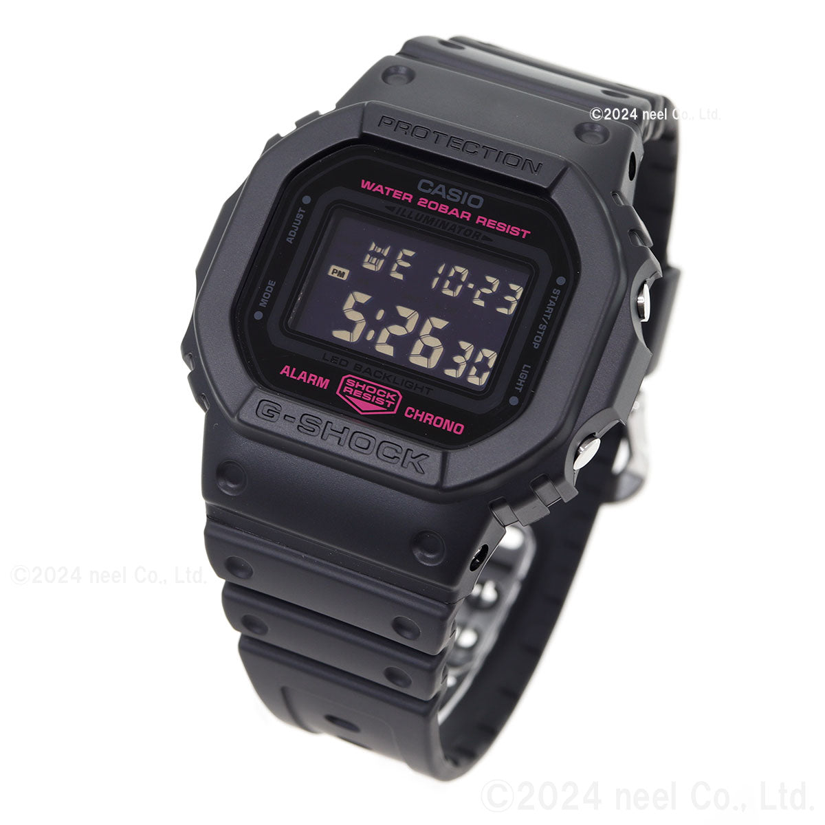 G-SHOCK デジタル カシオ Gショック CASIO 腕時計 DW-5600PK-1JR オールブラック ピンクリボン活動【2024 新作】