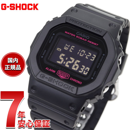 G-SHOCK デジタル カシオ Gショック CASIO 腕時計 DW-5600PK-1JR オールブラック ピンクリボン活動【2024 新作】