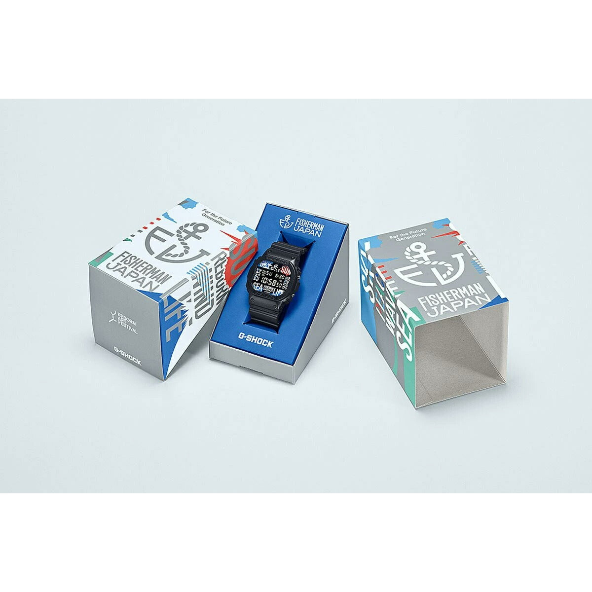 G-SHOCK デジタル カシオ Gショック CASIO Reborn Art Festival×FISHERMAN JAPAN コラボ 限定モデル 腕時計 メンズ DW-5600RF24-1JR フィッシャーマン【2024 新作】