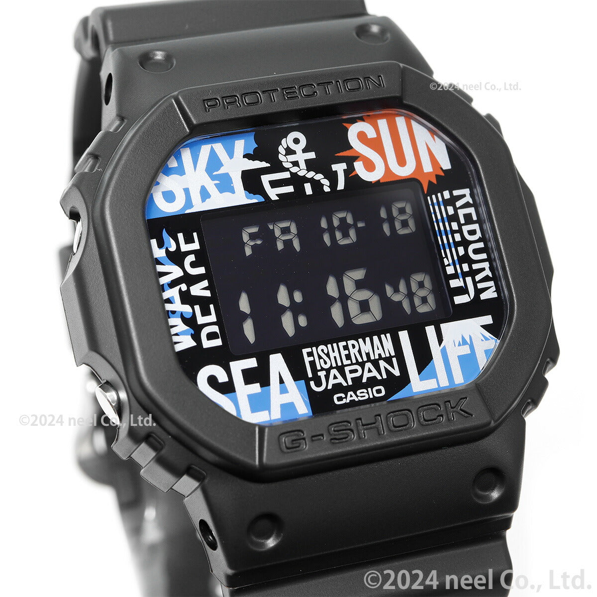 G-SHOCK デジタル カシオ Gショック CASIO Reborn Art Festival×FISHERMAN JAPAN コラボ 限定モデル 腕時計 メンズ DW-5600RF24-1JR フィッシャーマン【2024 新作】