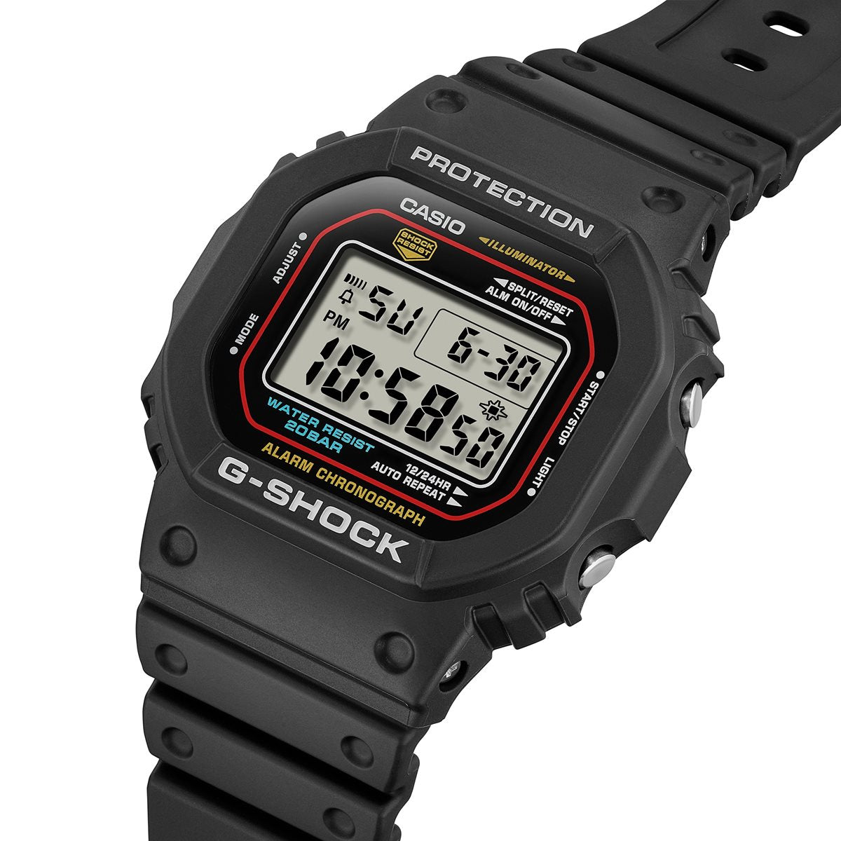 G-SHOCK デジタル カシオ Gショック CASIO 腕時計 メンズ DW-5600RL-1JF 初代G-SHOCK ブランドカラーモデル オールブラック【2024 新作】