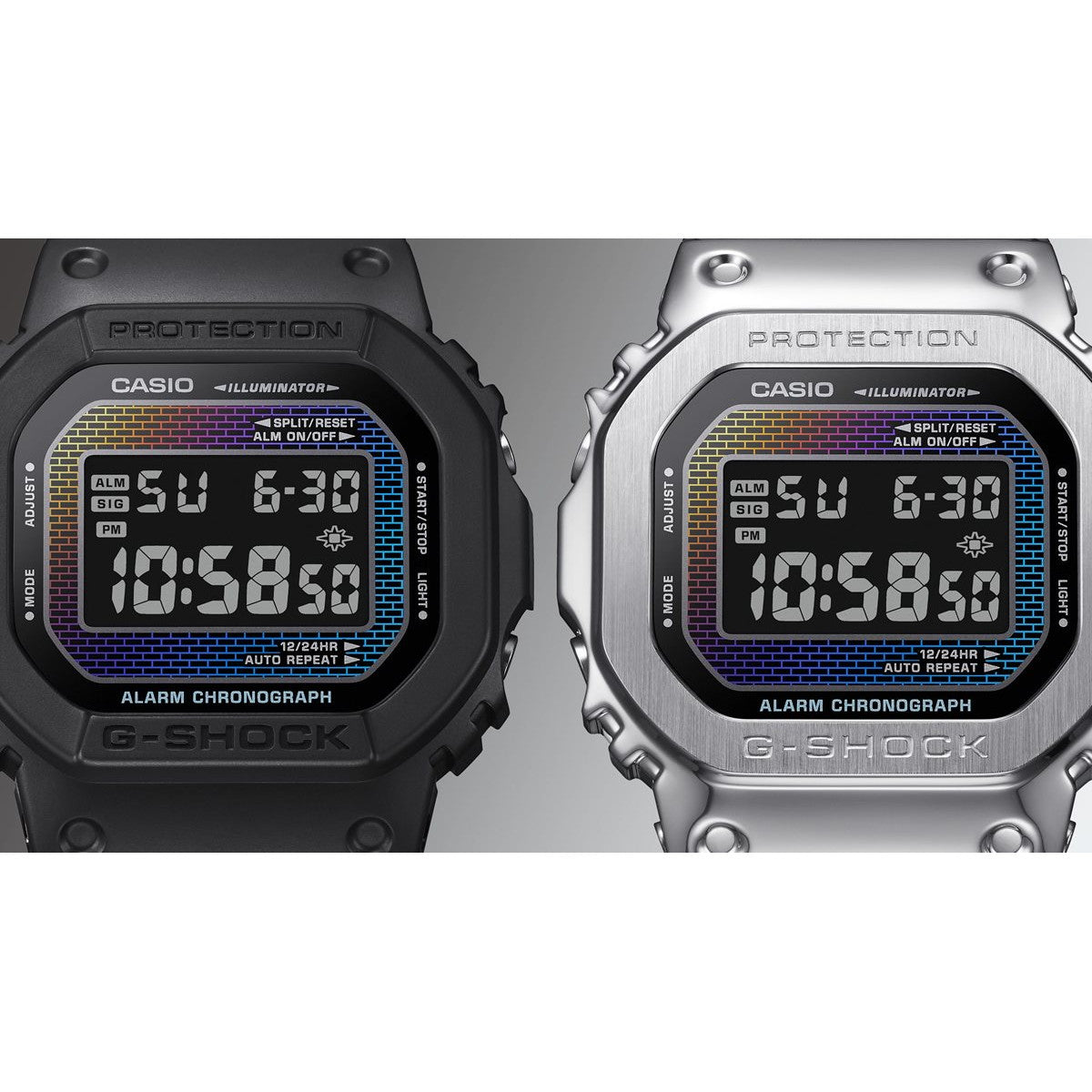 G-SHOCK デジタル カシオ Gショック CASIO 腕時計 メンズ DW-5600RW-1JF レインボーカラー レンガパターン デザイン【2024 新作】