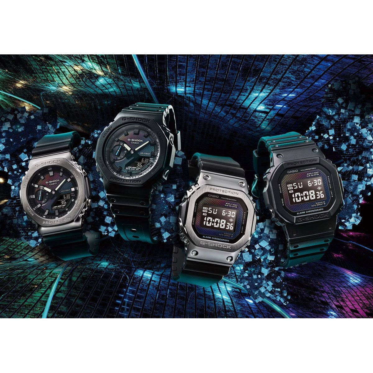 G-SHOCK デジタル カシオ Gショック CASIO 腕時計 メンズ DW-5600RW-1JF レインボーカラー レンガパターン デザイン【2024 新作】