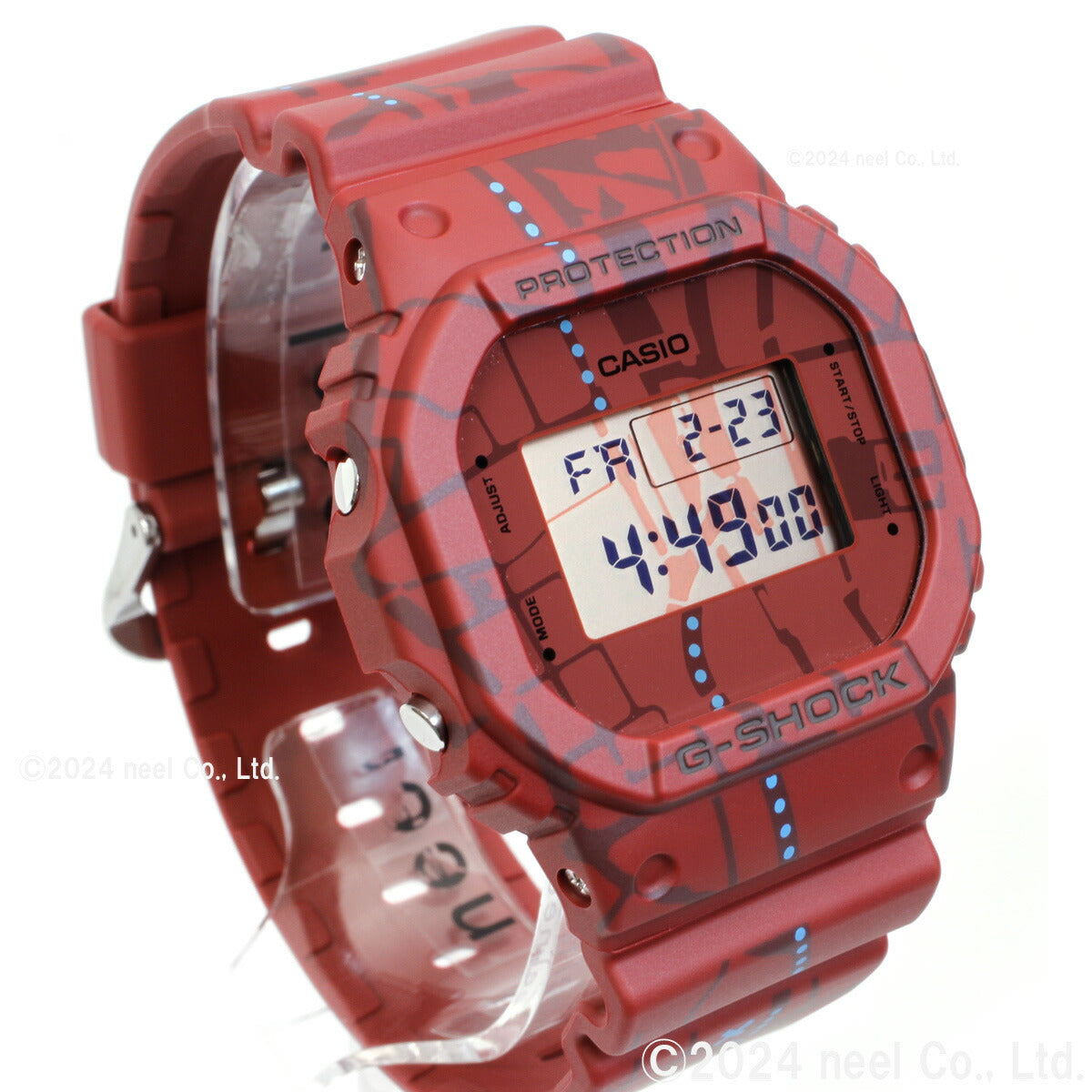 G-SHOCK デジタル カシオ Gショック CASIO 限定モデル 腕時計 メンズ DW-5600SBY-4JR 渋谷の地図 プリント Treasure Hunt レッド