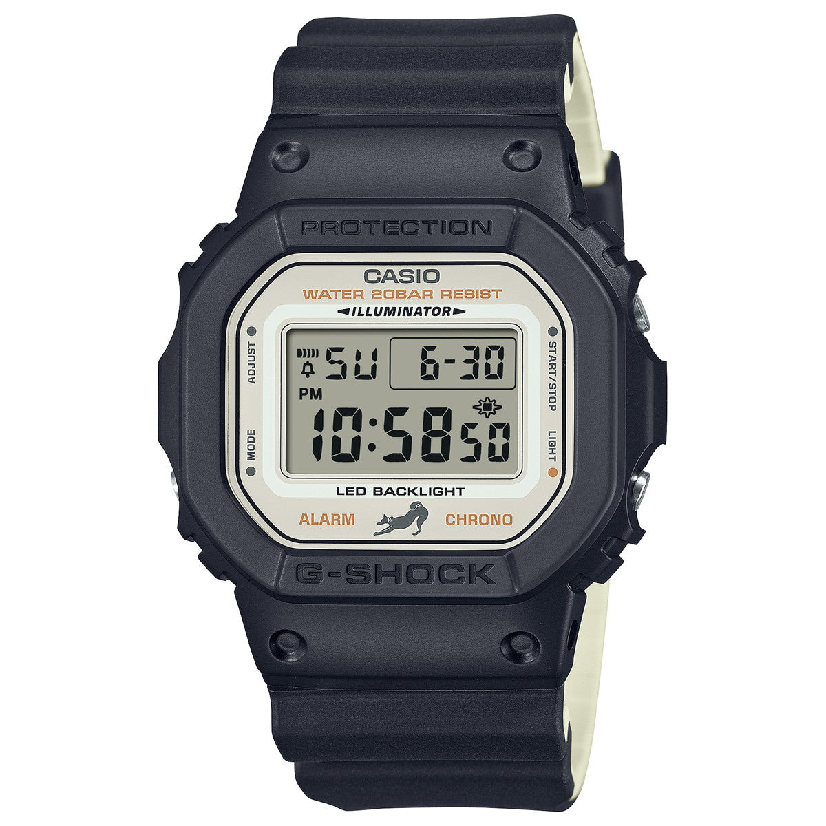 G-SHOCK デジタル カシオ Gショック CASIO 腕時計 メンズ DW-5600SHB-1JR 柴犬 しばいぬ モチーフ 黒柴 イメージ【2024 新作】