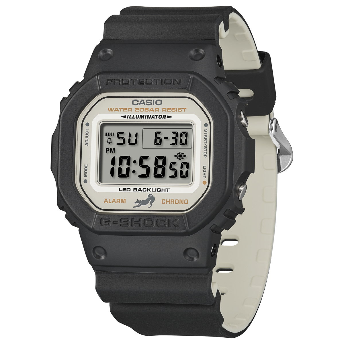 G-SHOCK デジタル カシオ Gショック CASIO 腕時計 メンズ DW-5600SHB-1JR 柴犬 しばいぬ モチーフ 黒柴 イメージ【2024 新作】