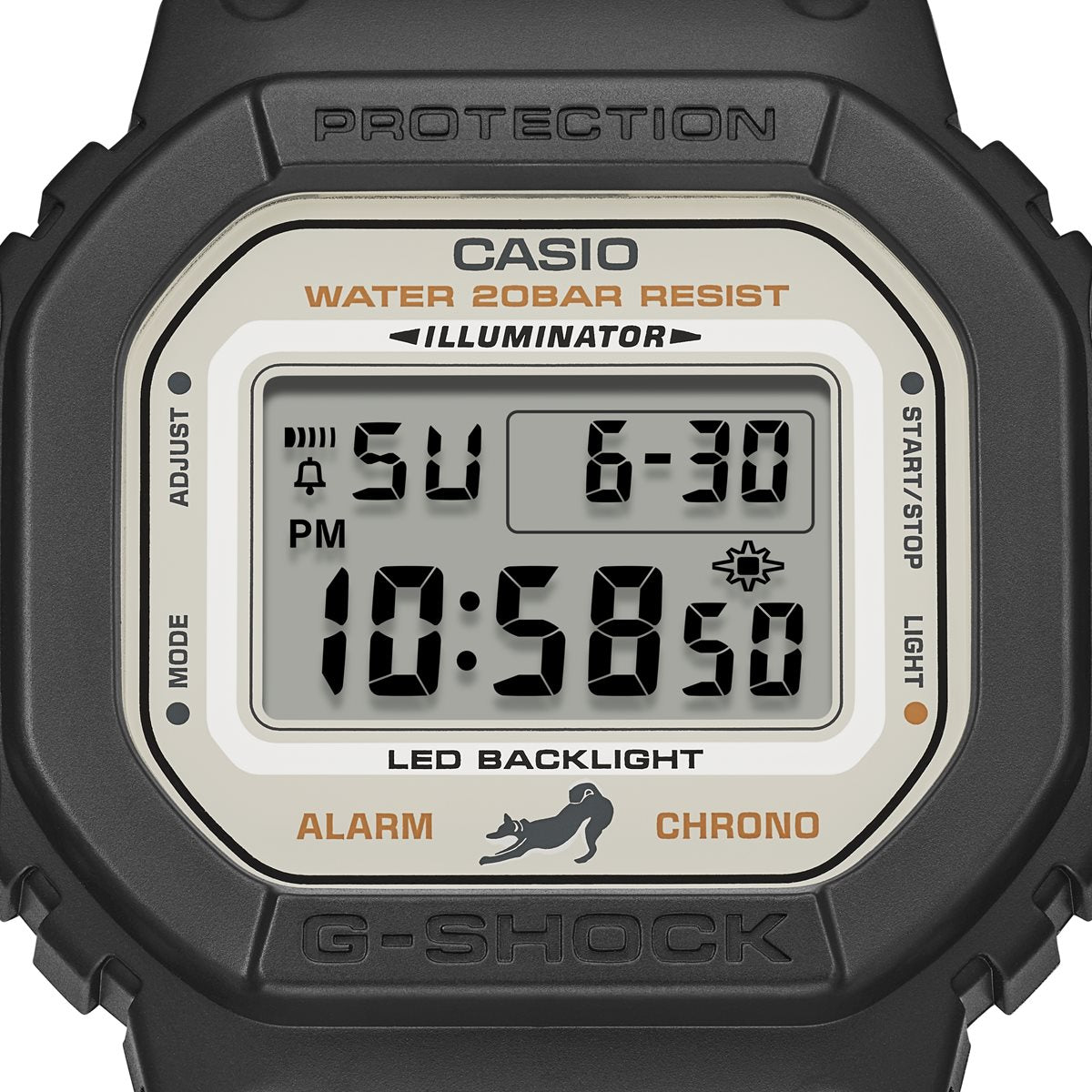 G-SHOCK デジタル カシオ Gショック CASIO 腕時計 メンズ DW-5600SHB-1JR 柴犬 しばいぬ モチーフ 黒柴 イメージ【2024 新作】