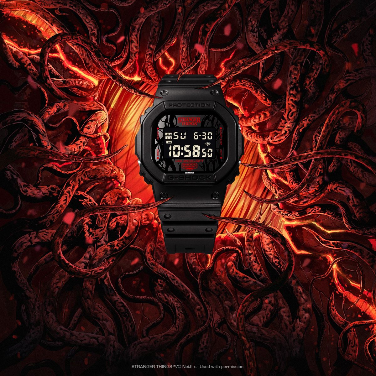 G-SHOCK デジタル カシオ Gショック CASIO Stranger Things コラボ 限定 腕時計 DW-5600STT-1JR UPSIDEDOWN ストレンジャー シングス 未知の世界【2025 新作】