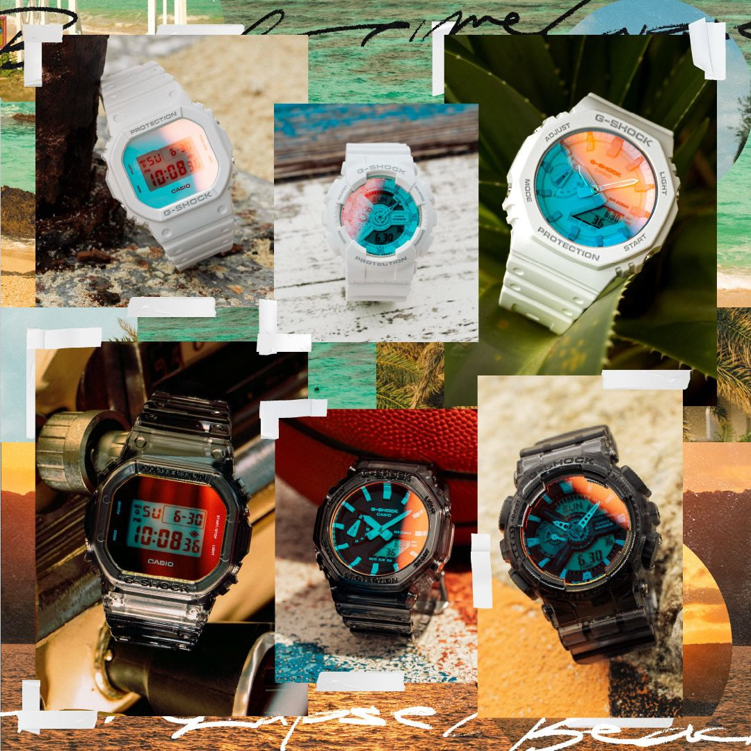 G-SHOCK デジタル カシオ Gショック CASIO 腕時計 メンズ DW-5600TL-7JF BEACH TIME LAPSE Series ホワイト×ブルー【2024 新作】