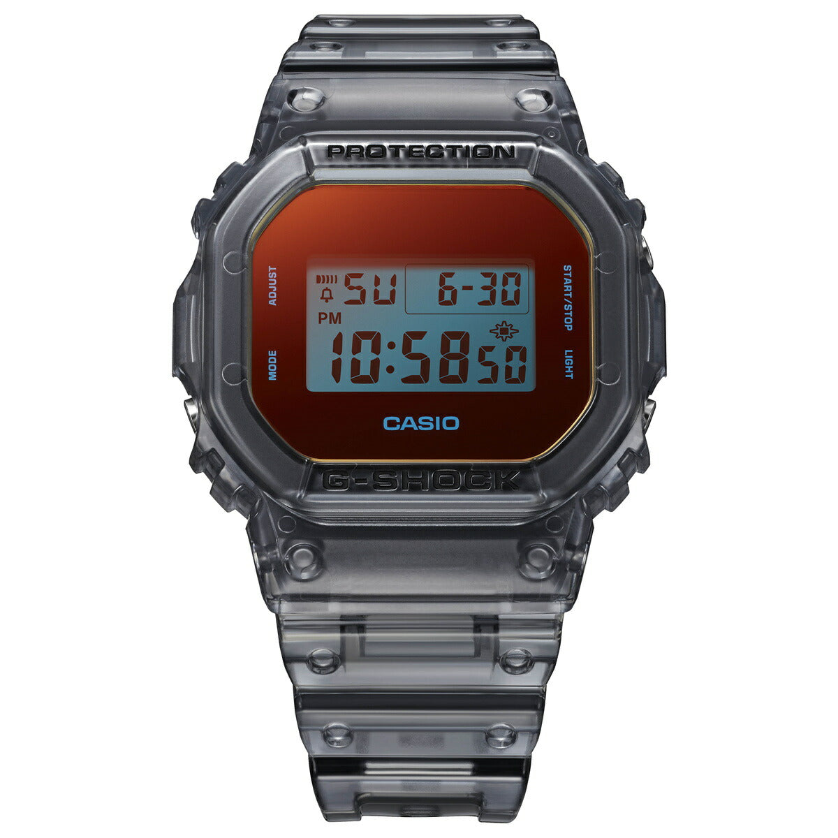 G-SHOCK デジタル カシオ Gショック CASIO 腕時計 メンズ DW-5600TLS-8JF BEACH TIME LAPSE Series グレースケルトン×オレンジ【2024 新作】