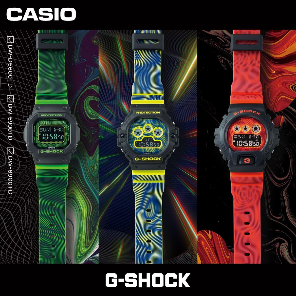 G-SHOCK デジタル メンズ オンライン限定モデル 腕時計 カシオ CASIO DW-5900TD-9JF Time distortion シリーズ