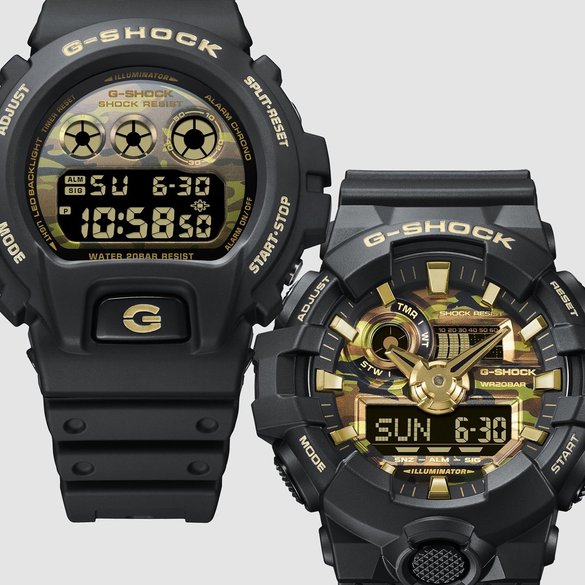 G-SHOCK カシオ Gショック CASIO デジタル 腕時計 メンズ DW-6900CF-1JF BOLD CAMO Series CAMO AND GOLD【2026 新作】