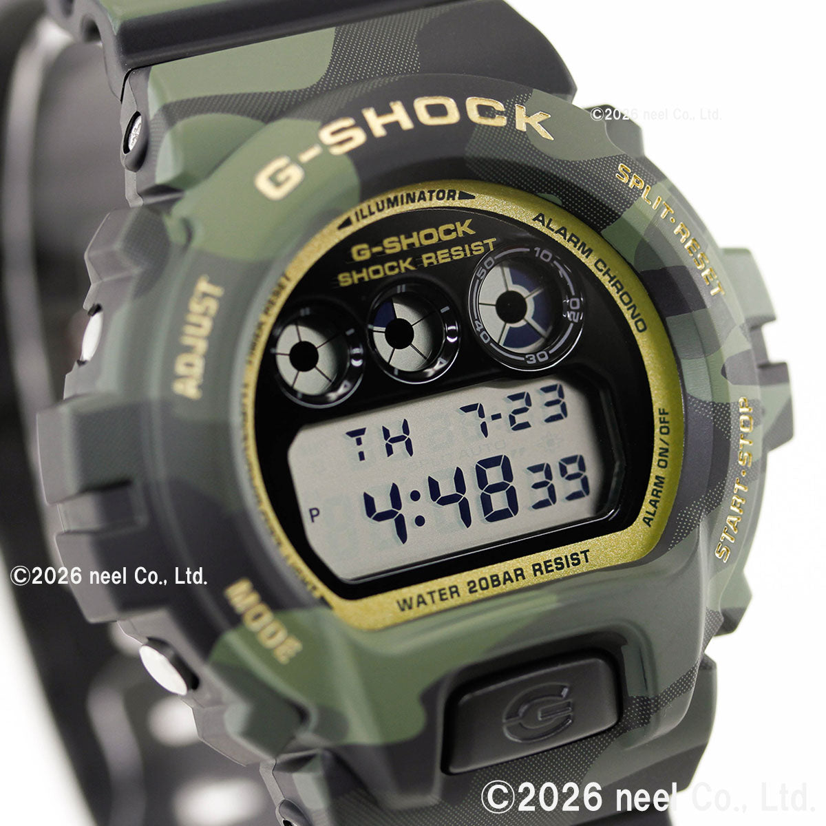 G-SHOCK カシオ Gショック CASIO デジタル 限定モデル 腕時計 メンズ DW-6900CMG-3JF BOLD CAMO Series CAMO AND GOLD【2026 新作】