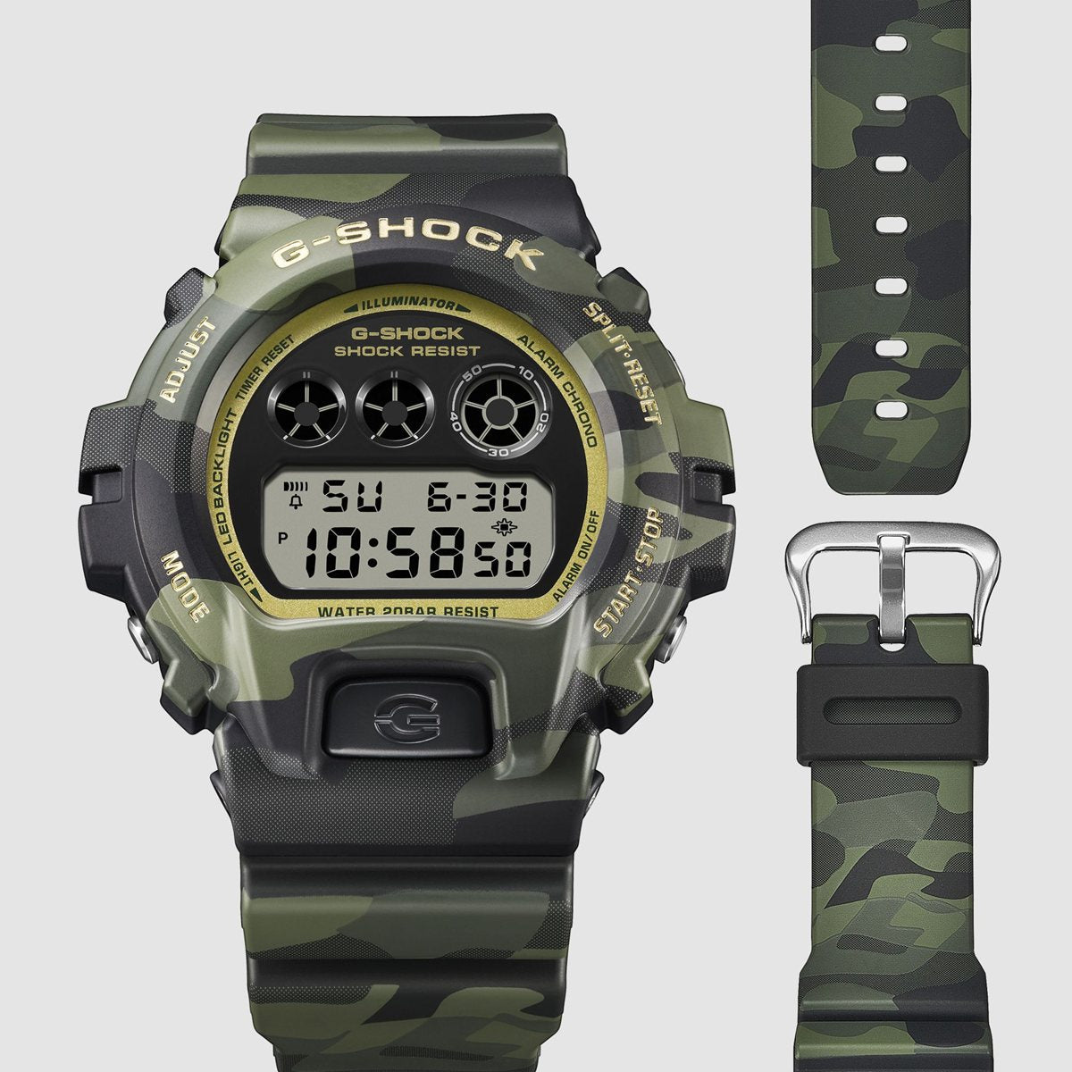 G-SHOCK カシオ Gショック CASIO デジタル 限定モデル 腕時計 メンズ DW-6900CMG-3JF BOLD CAMO Series CAMO AND GOLD【2026 新作】