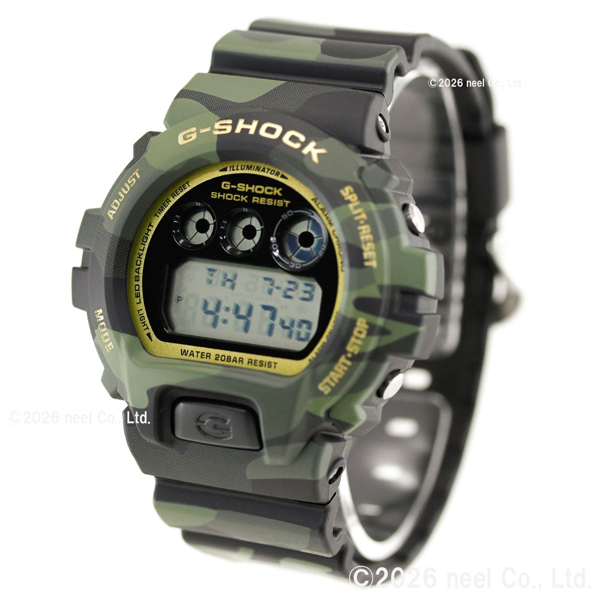 G-SHOCK カシオ Gショック CASIO デジタル 限定モデル 腕時計 メンズ DW-6900CMG-3JF BOLD CAMO Series CAMO AND GOLD【2026 新作】