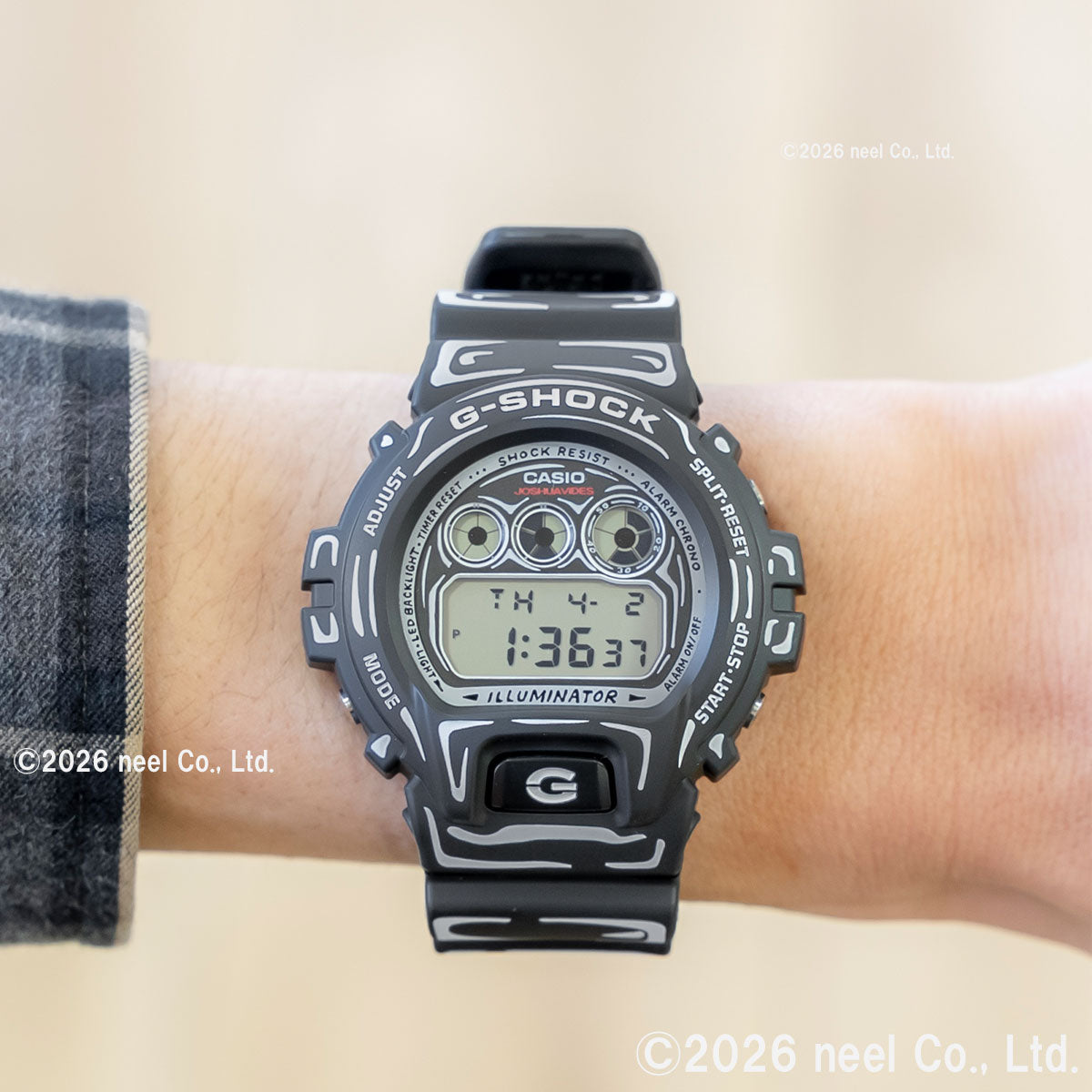 G-SHOCK デジタル カシオ Gショック CASIO Joshua Vides コラボ 限定モデル 腕時計 メンズ DW-6900JV-1JR【2026 新作】