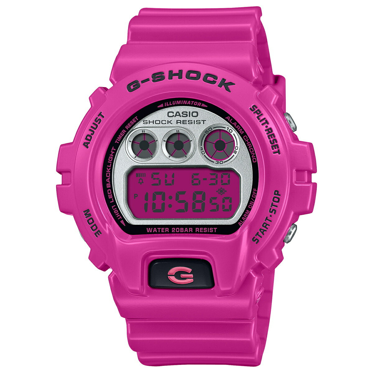 G-SHOCK デジタル 限定モデル 腕時計 メンズ カシオ CASIO DW-6900RCS-4JF CRAZY COLORS 2024 ショッキングピンク【2024 新作】