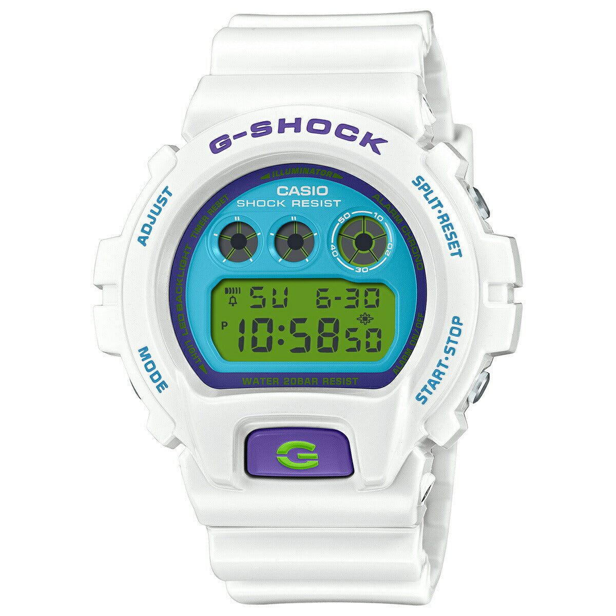 G-SHOCK デジタル 限定モデル 腕時計 メンズ カシオ CASIO DW-6900RCS-7JF CRAZY COLORS 2024 ホワイト【2024 新作】