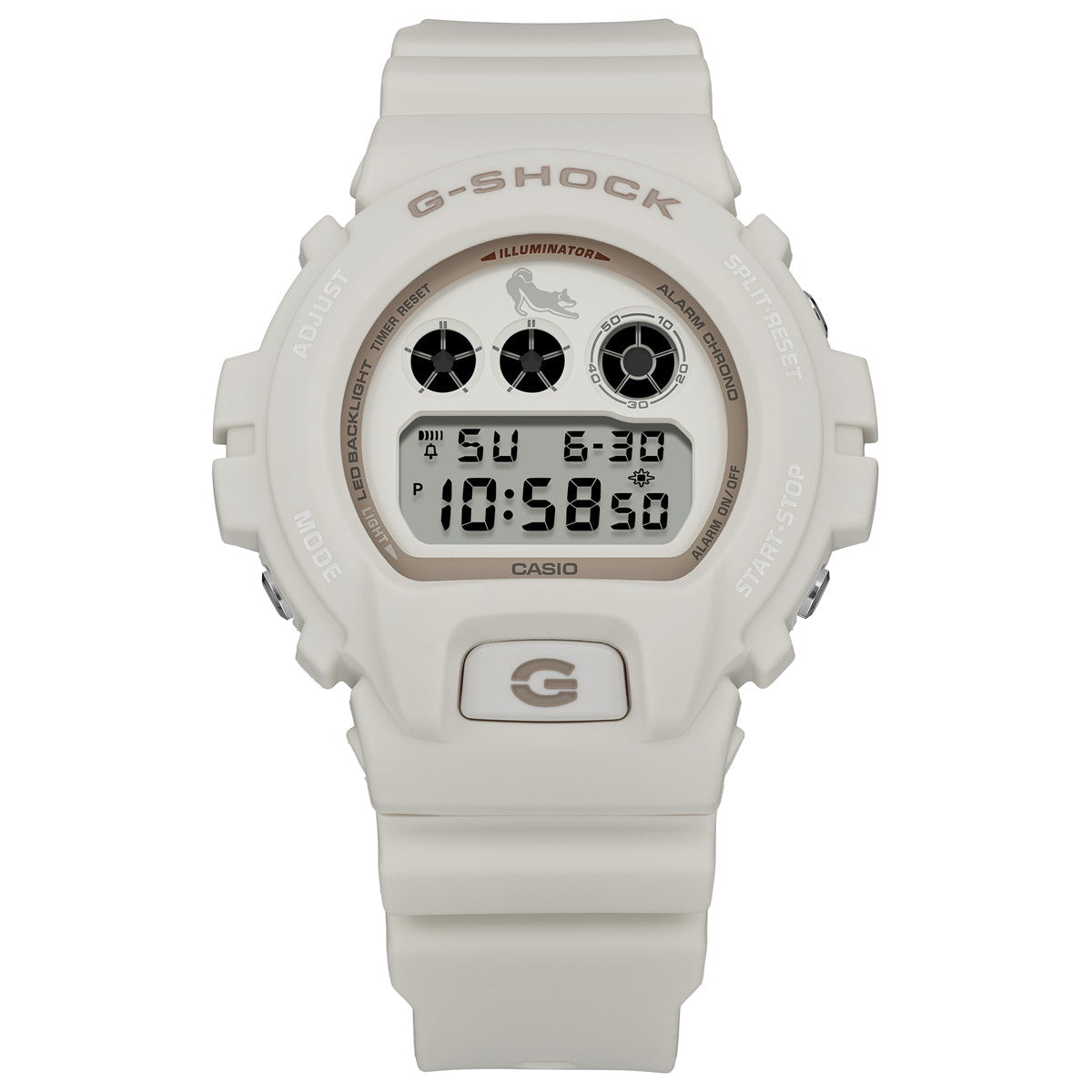 G-SHOCK デジタル カシオ Gショック CASIO 腕時計 メンズ DW-6900SHB-7JR 柴犬 しばいぬ モチーフ 白柴 イメージ【2024 新作】