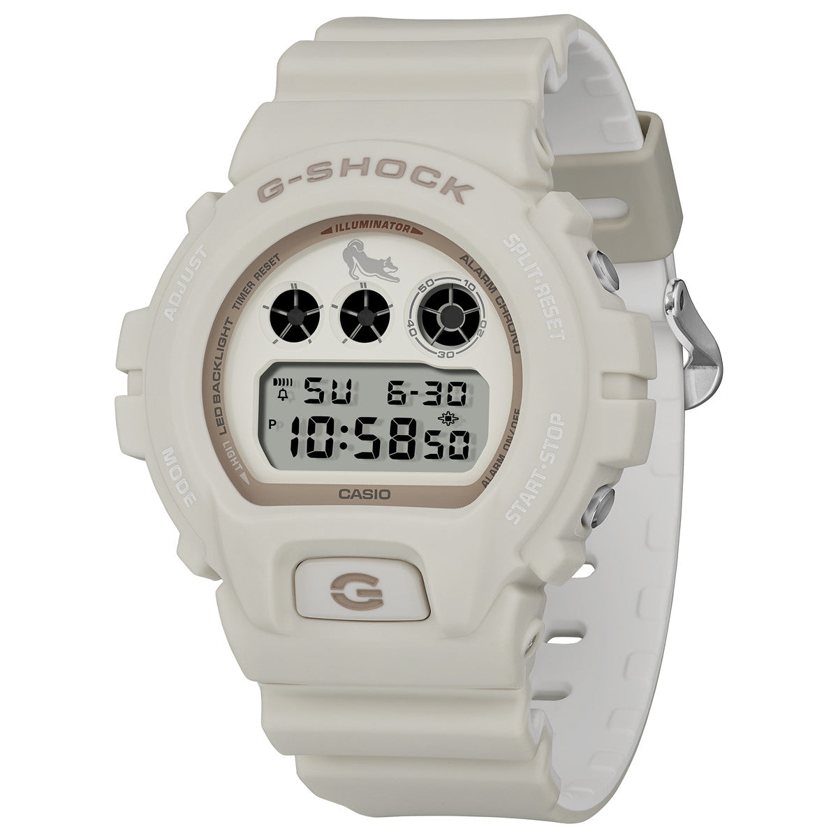 G-SHOCK デジタル カシオ Gショック CASIO 腕時計 メンズ DW-6900SHB-7JR 柴犬 しばいぬ モチーフ 白柴 イメージ【2024 新作】