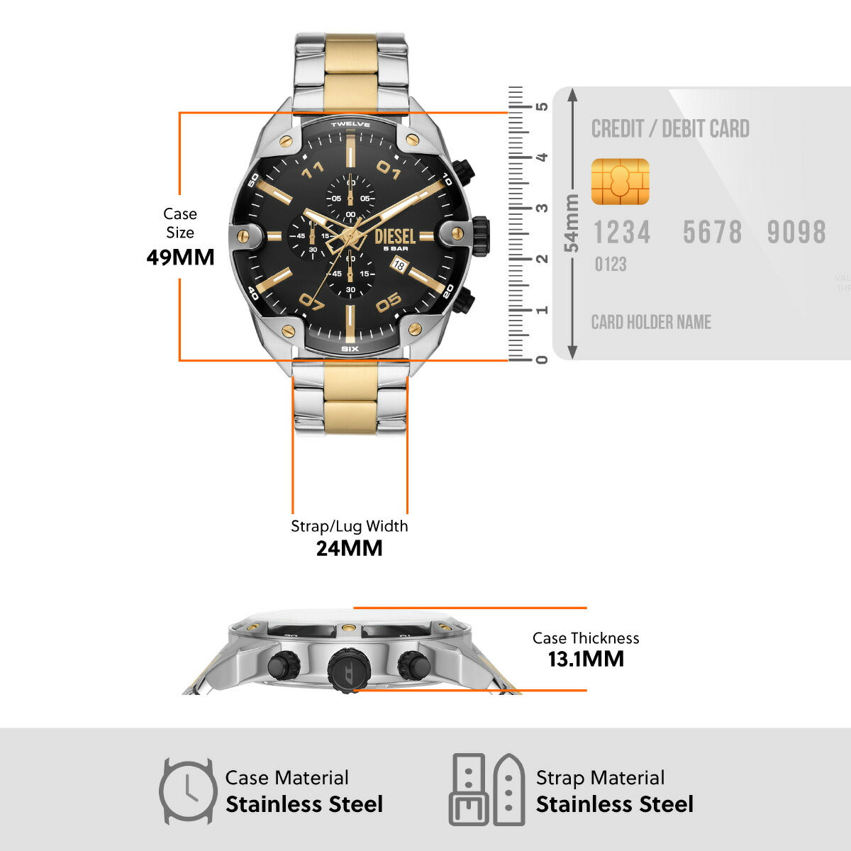 ディーゼル DIESEL 腕時計 メンズ クロノグラフ ステンレス DZ4627