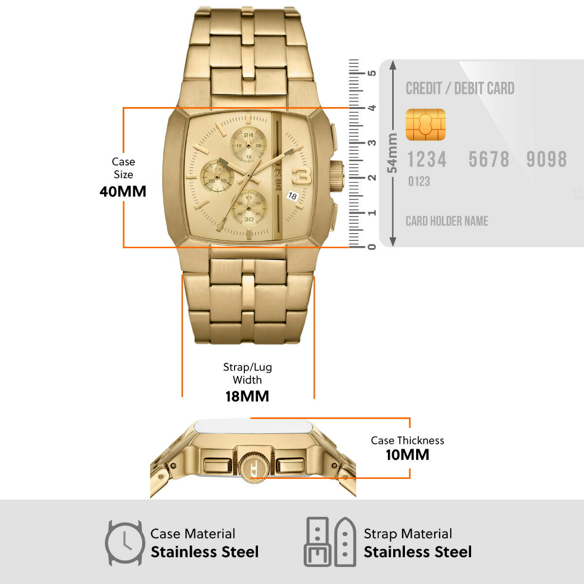 ディーゼル DIESEL 腕時計 メンズ クロノグラフ ステンレス DZ4639
