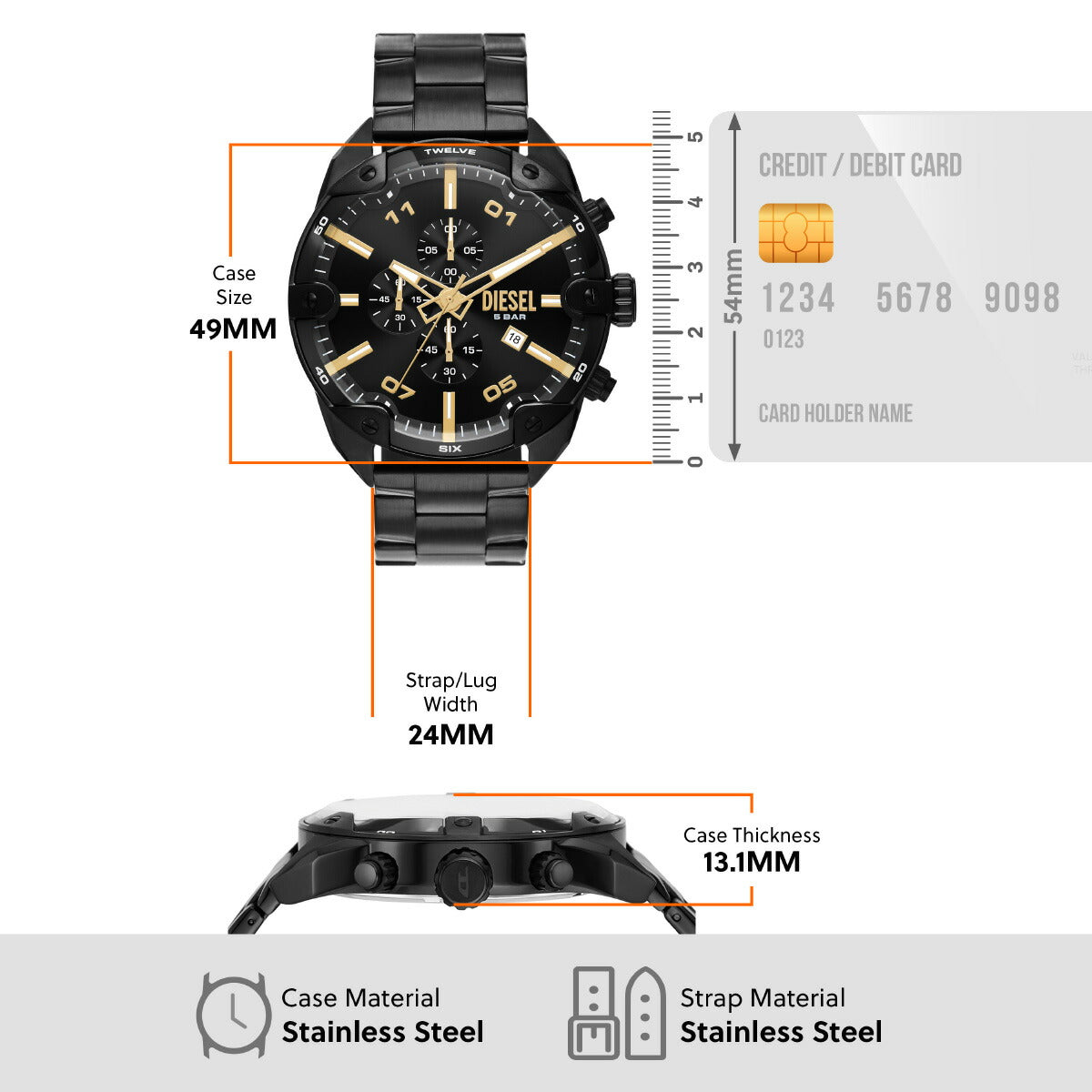 ディーゼル DIESEL 腕時計 メンズ クロノグラフ ステンレス DZ4644