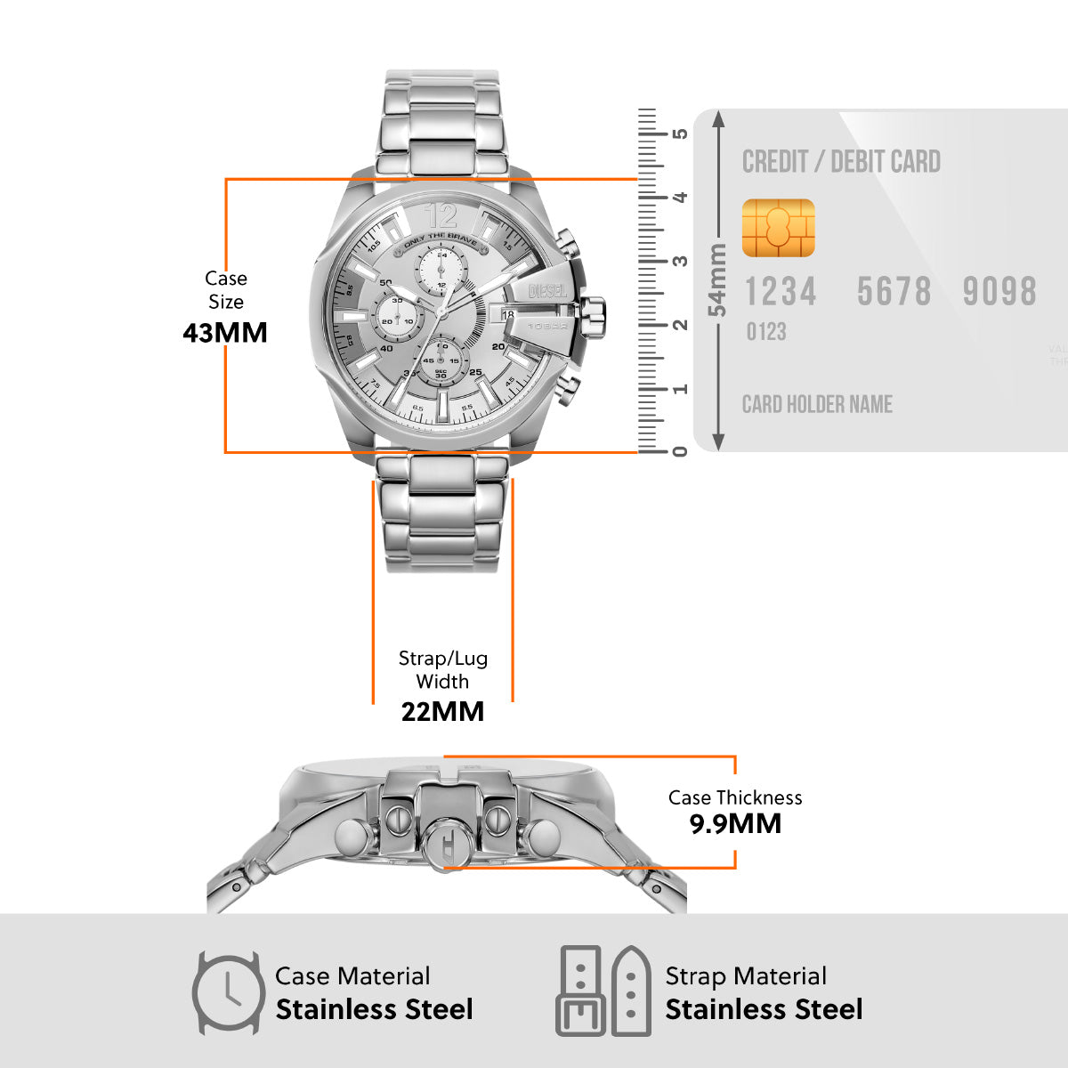 ディーゼル DIESEL 腕時計 メンズ クロノグラフ ステンレス DZ4652