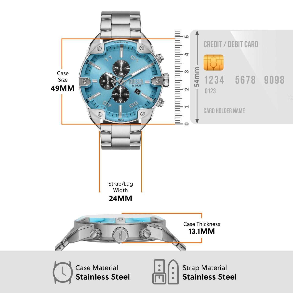 ディーゼル DIESEL 腕時計 メンズ クロノグラフ ステンレス DZ4655