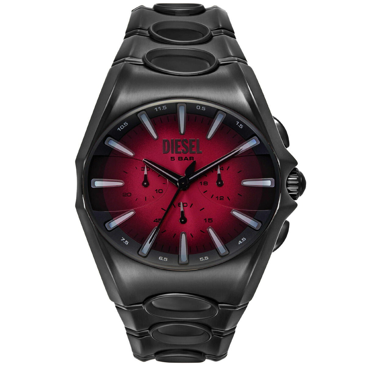 ディーゼル DIESEL 腕時計 クロノグラフ メンズ D-CURVE ブラック ステンレススチールウォッチ DZ4696【2025 新作】
