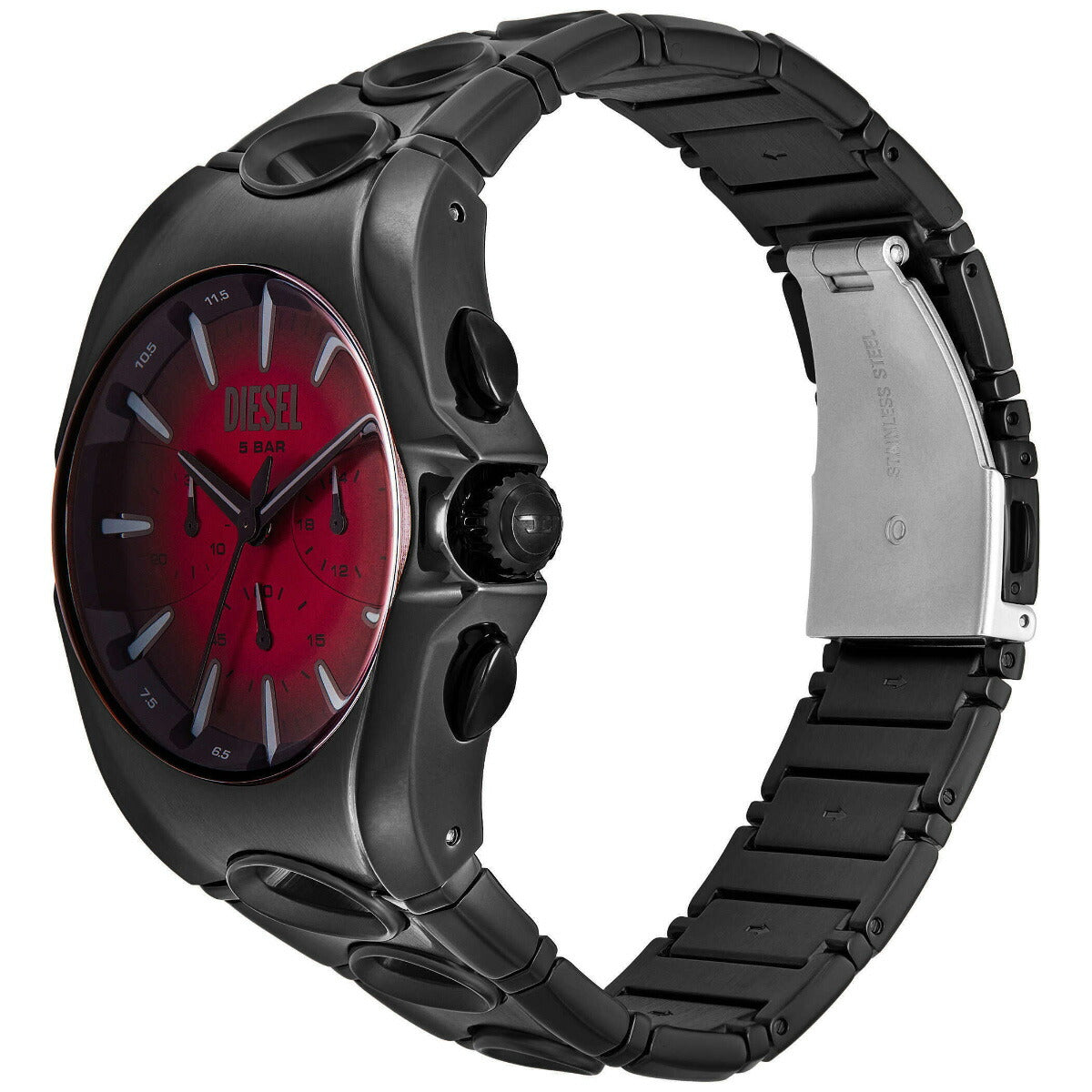 ディーゼル DIESEL 腕時計 クロノグラフ メンズ D-CURVE ブラック ステンレススチールウォッチ DZ4696【2025 新作】