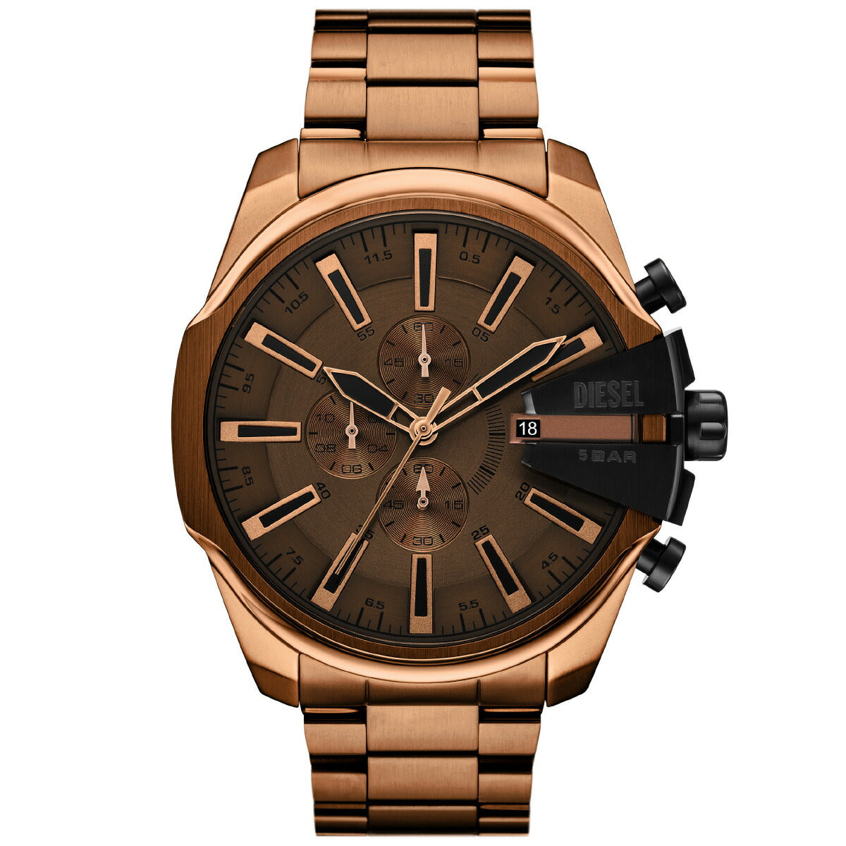 ディーゼル DIESEL 腕時計 クロノグラフ メンズ MEGA CHIEF SLIM ブラウン ステンレススチールウォッチ DZ4697【2025 新作】