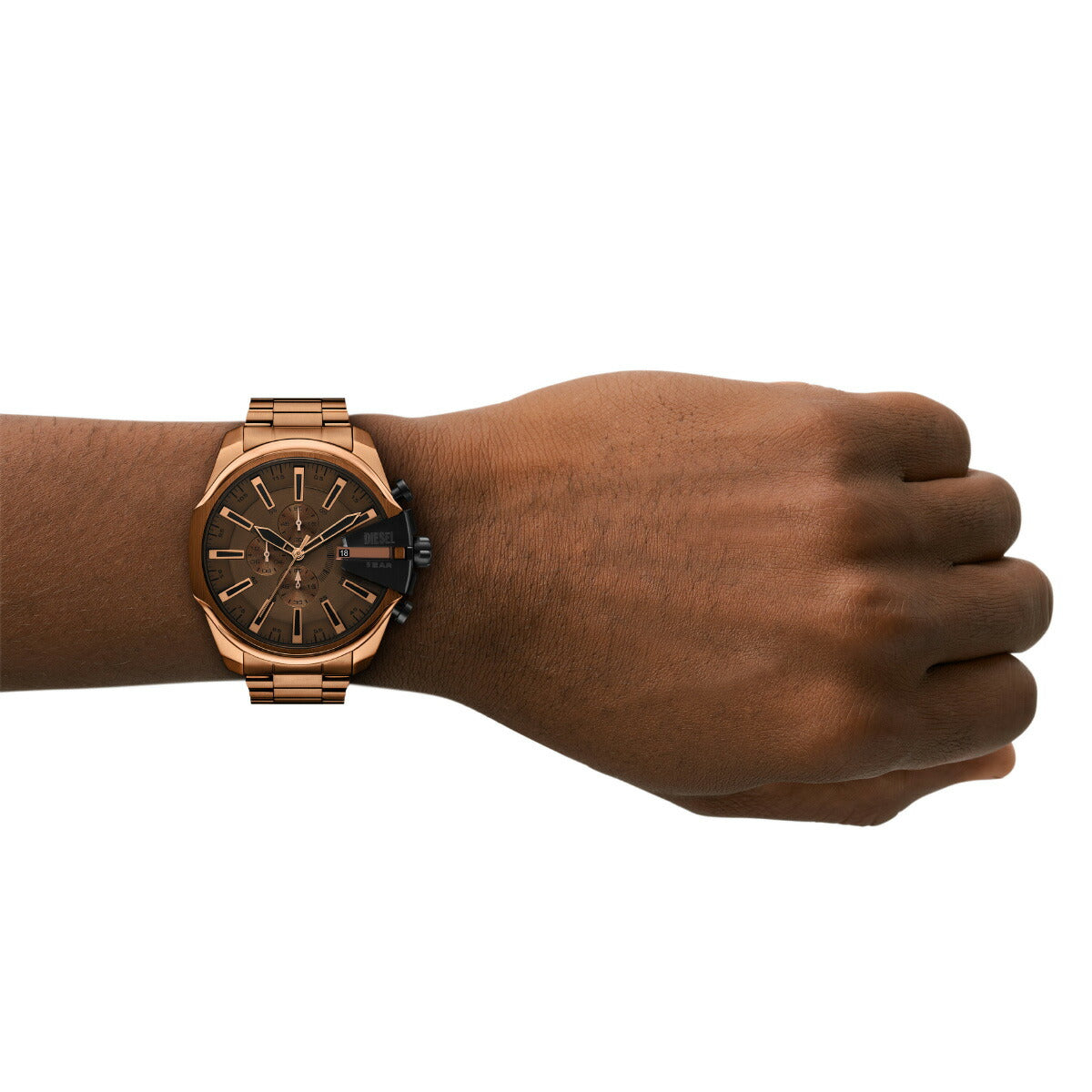 ディーゼル DIESEL 腕時計 クロノグラフ メンズ MEGA CHIEF SLIM ブラウン ステンレススチールウォッチ DZ4697【2025 新作】