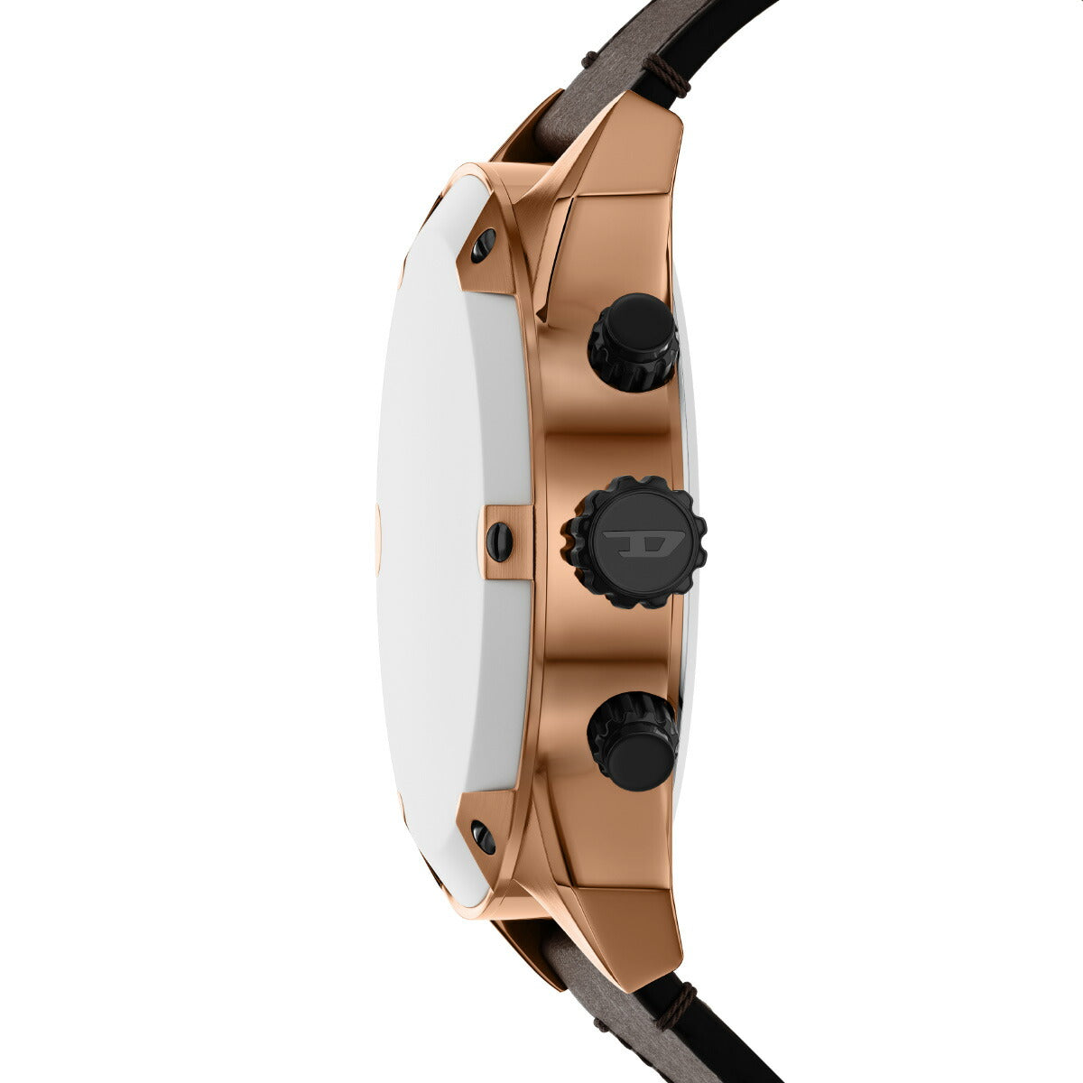 ディーゼル DIESEL 腕時計 クロノグラフ メンズ SPIKED ブラウン レザーウォッチ DZ4698【2025 新作】