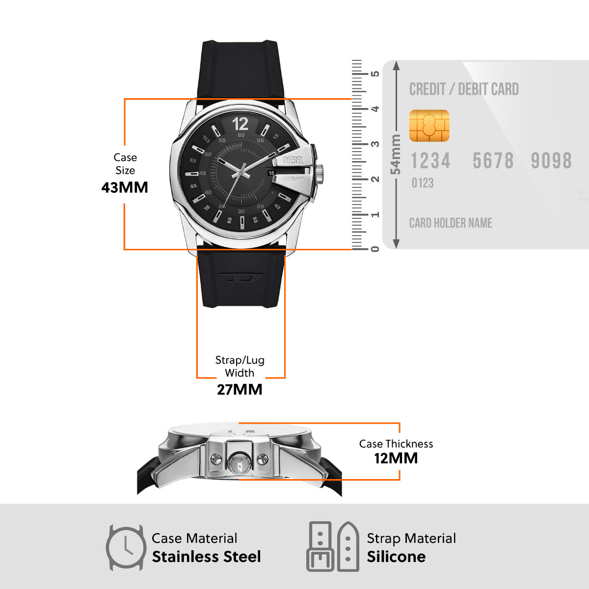 ディーゼル DIESEL 腕時計 メンズ MASTER CHIEF シリコンウォッチ DZ4700SET【2025 新作】