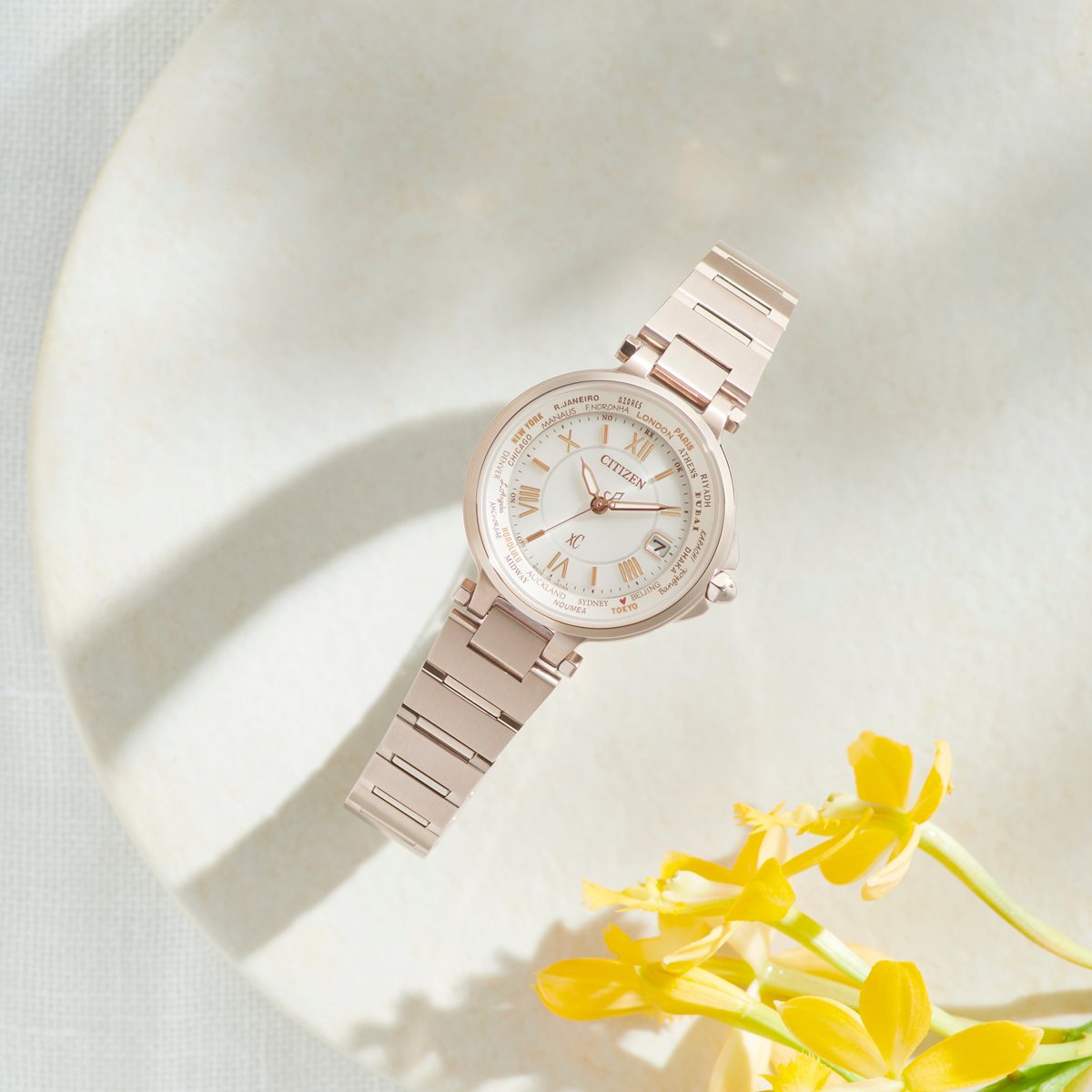 シチズン クロスシー CITIZEN xC エコドライブ 電波時計 腕時計 レディース basic collection EC1017-58A【2026 新作】