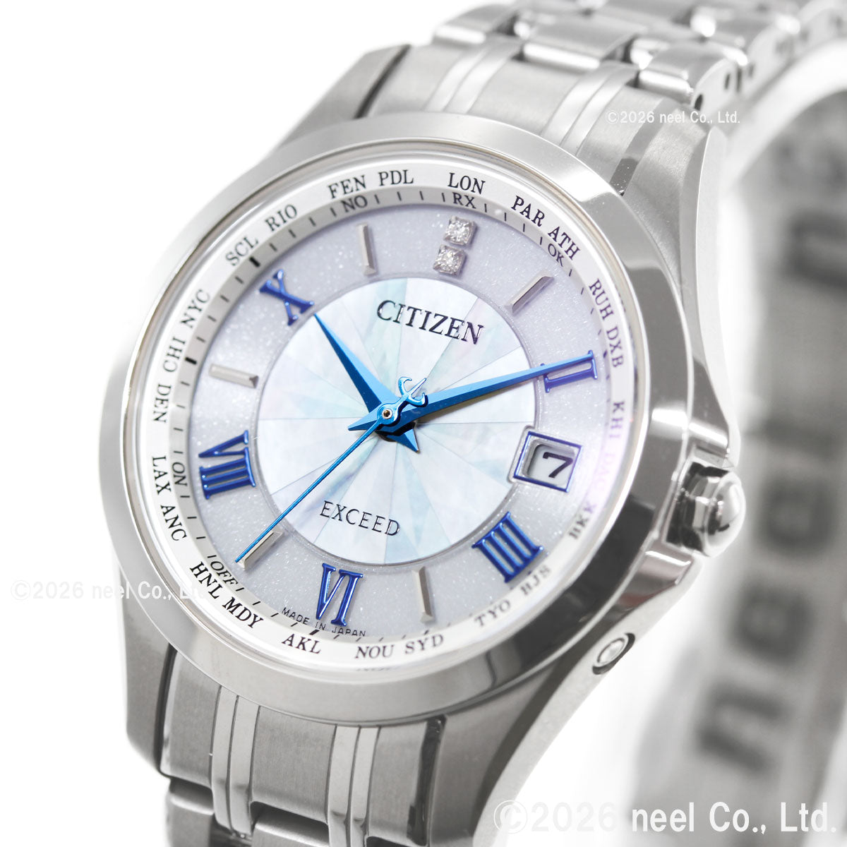 シチズン エクシード CITIZEN EXCEED エコドライブ 電波時計 ダイレクトフライト ペア 限定モデル 腕時計 レディース EC1120-59W 和傘【2026 新作】