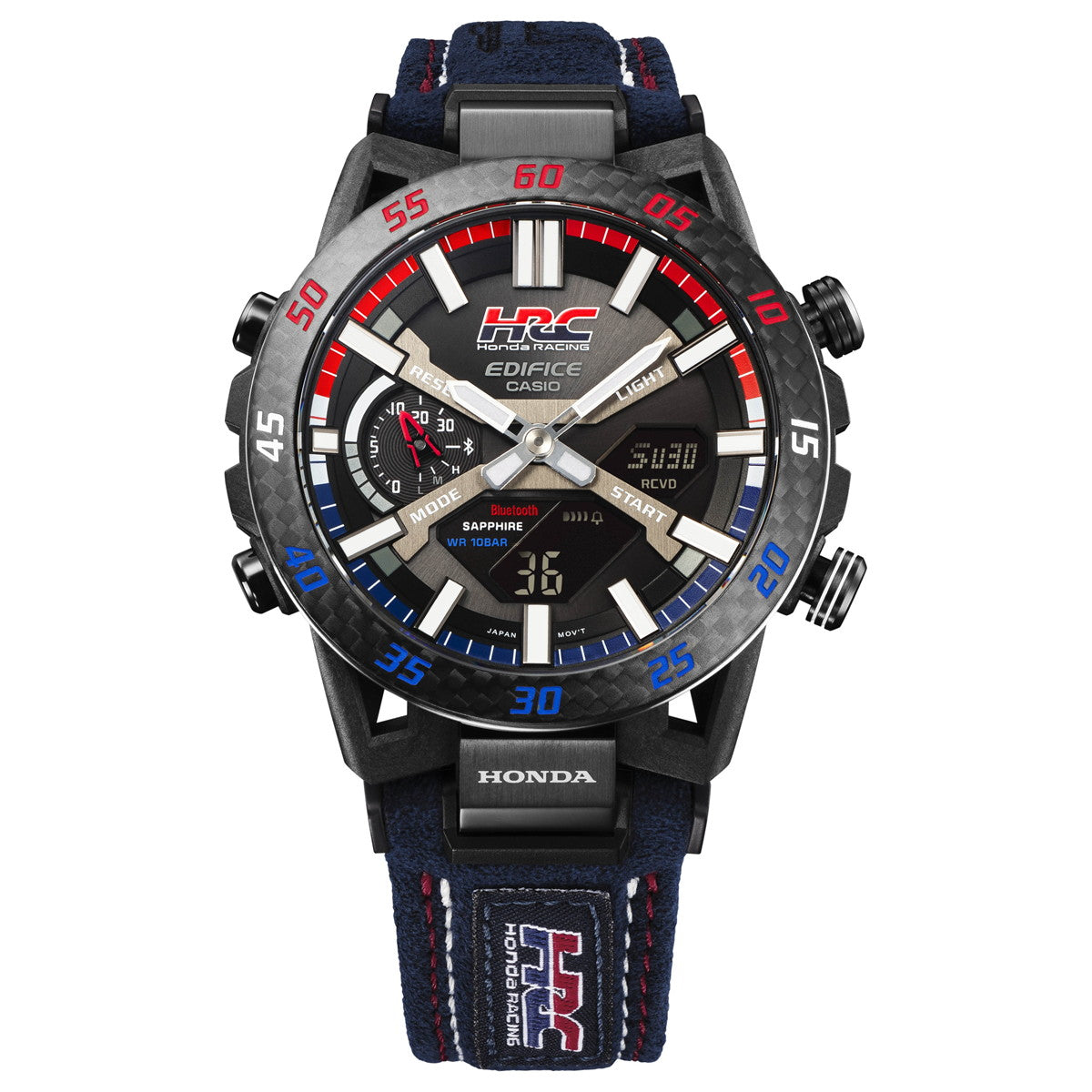 カシオ エディフィス CASIO EDIFICE Honda Racing コラボ 限定モデル SOSPENSIONE ソーラー 腕時計 メンズ タフソーラー クロノグラフ ECB-2000HR-1AJR ホンダ・レーシング【2024 新作】