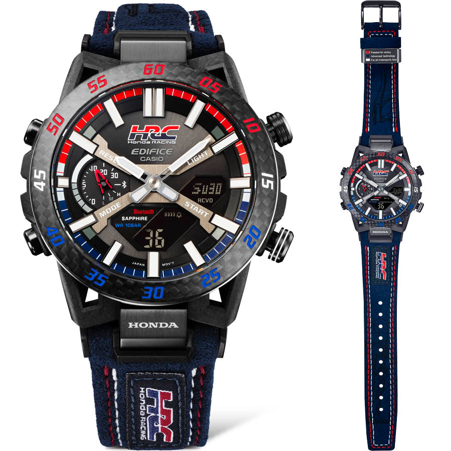 カシオ エディフィス CASIO EDIFICE Honda Racing コラボ 限定モデル SOSPENSIONE ソーラー 腕時計 メンズ タフソーラー クロノグラフ ECB-2000HR-1AJR ホンダ・レーシング【2024 新作】