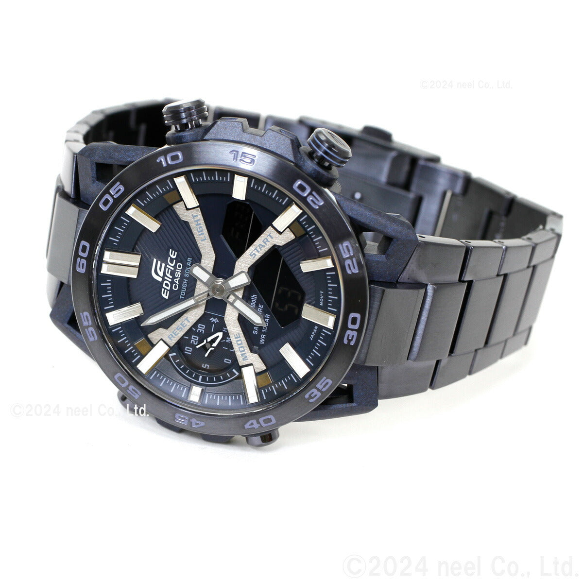 カシオ エディフィス CASIO EDIFICE ソーラー 腕時計 メンズ クロノグラフ ECB-2000YCB-2AJF COOL BLUE EDITION スマートフォンリンク【2024 新作】