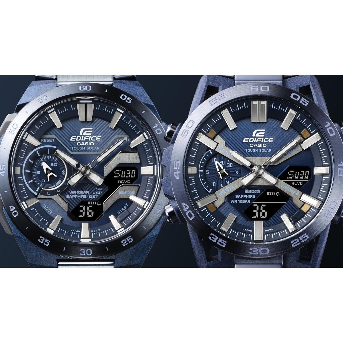 カシオ エディフィス CASIO EDIFICE ソーラー 腕時計 メンズ クロノグラフ ECB-2000YCB-2AJF COOL BLUE EDITION スマートフォンリンク【2024 新作】