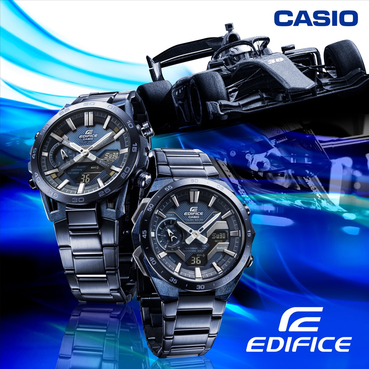 カシオ エディフィス CASIO EDIFICE ソーラー 腕時計 メンズ クロノグラフ ECB-2000YCB-2AJF COOL BLUE EDITION スマートフォンリンク【2024 新作】