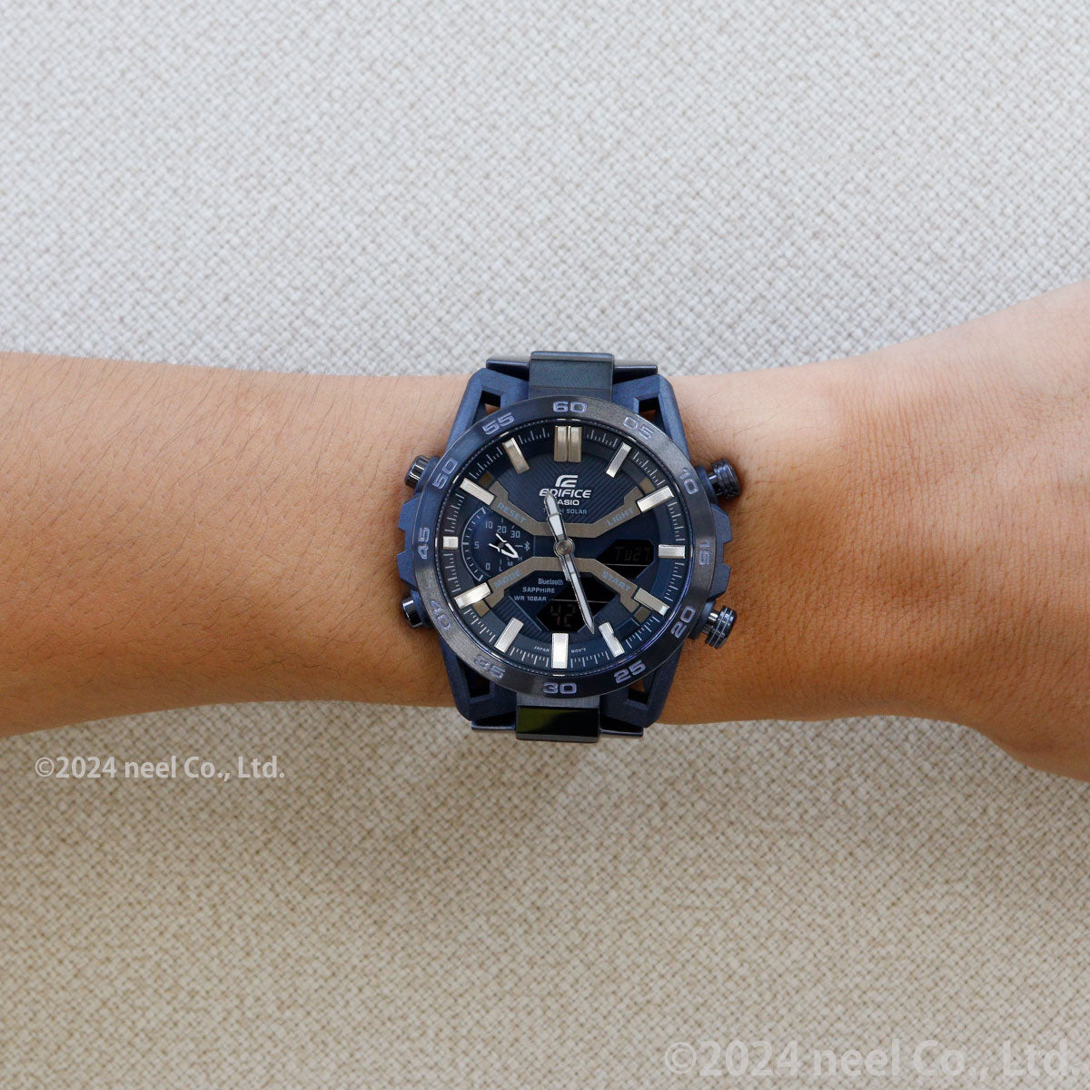 カシオ エディフィス CASIO EDIFICE ソーラー 腕時計 メンズ クロノグラフ ECB-2000YCB-2AJF COOL BLUE EDITION スマートフォンリンク【2024 新作】