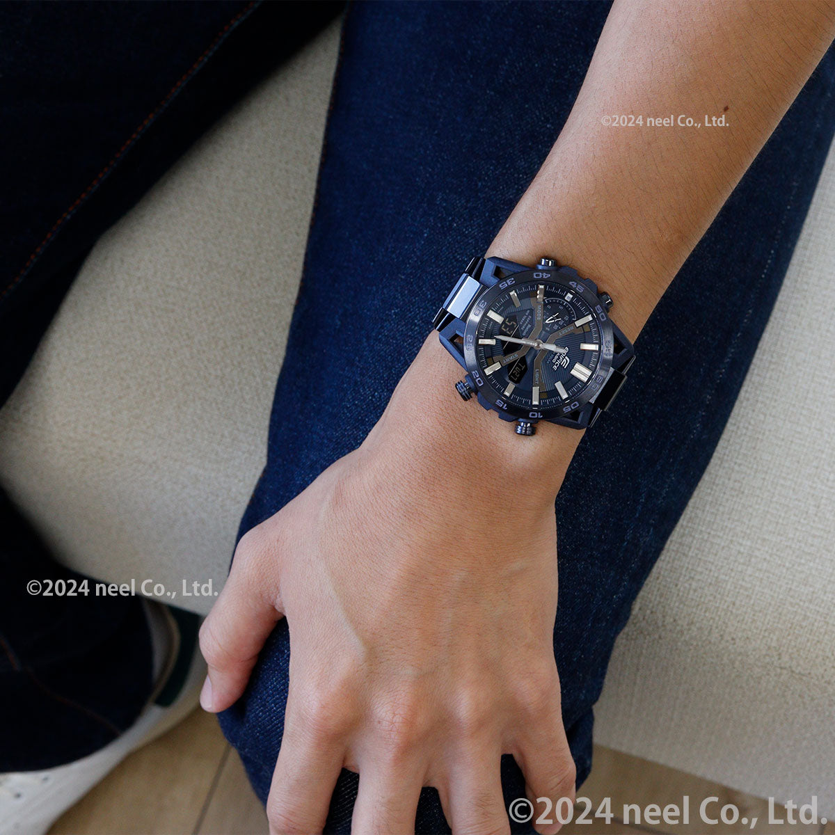 カシオ エディフィス CASIO EDIFICE ソーラー 腕時計 メンズ クロノグラフ ECB-2000YCB-2AJF COOL BLUE EDITION スマートフォンリンク【2024 新作】