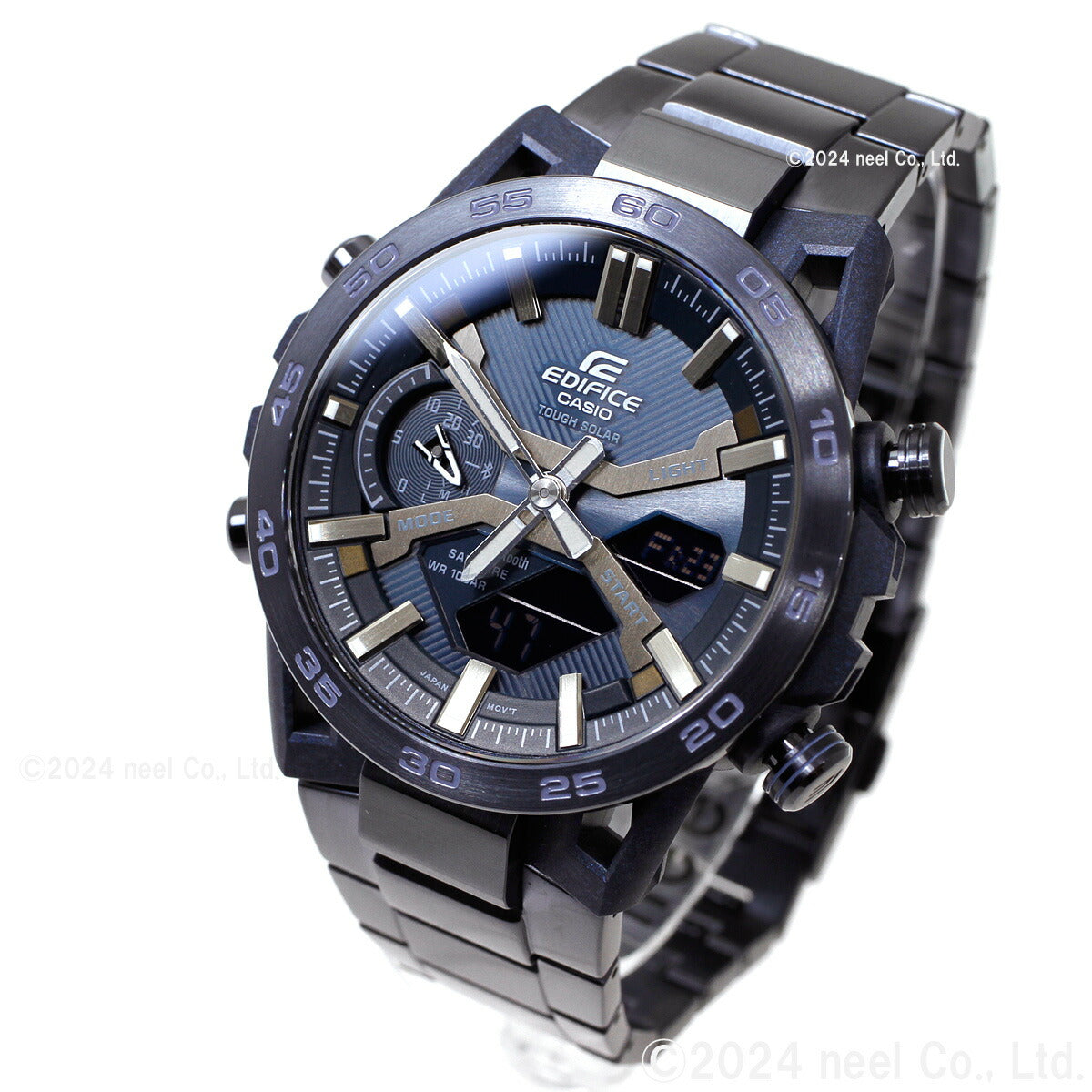 カシオ エディフィス CASIO EDIFICE ソーラー 腕時計 メンズ クロノグラフ ECB-2000YCB-2AJF COOL BLUE EDITION スマートフォンリンク【2024 新作】