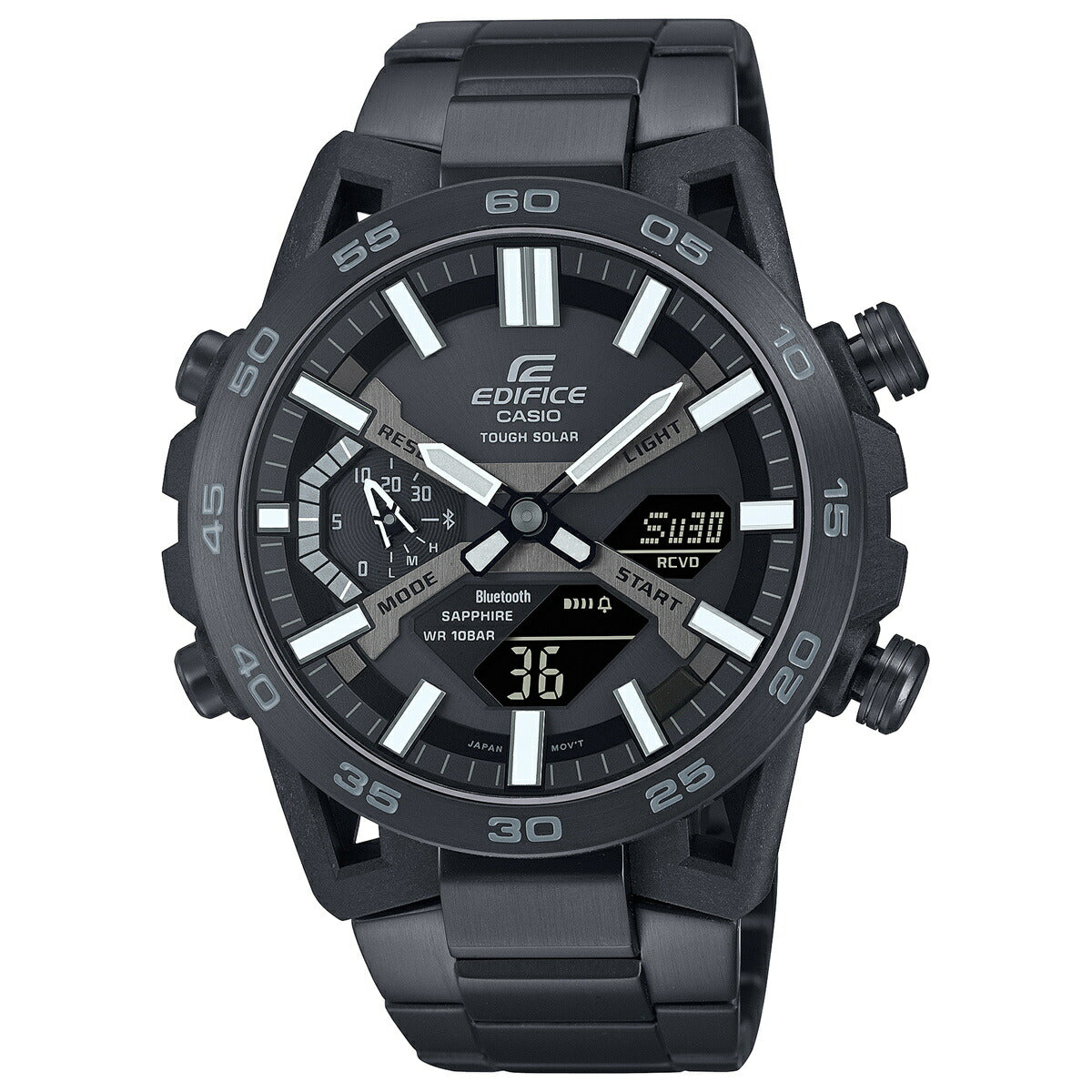 カシオ エディフィス CASIO EDIFICE SOSPENSIONE ソーラー 腕時計 メンズ タフソーラー クロノグラフ ECB-2000YDC-1BJF サスペンションアームデザイン スマートフォンリンク【2024 新作】