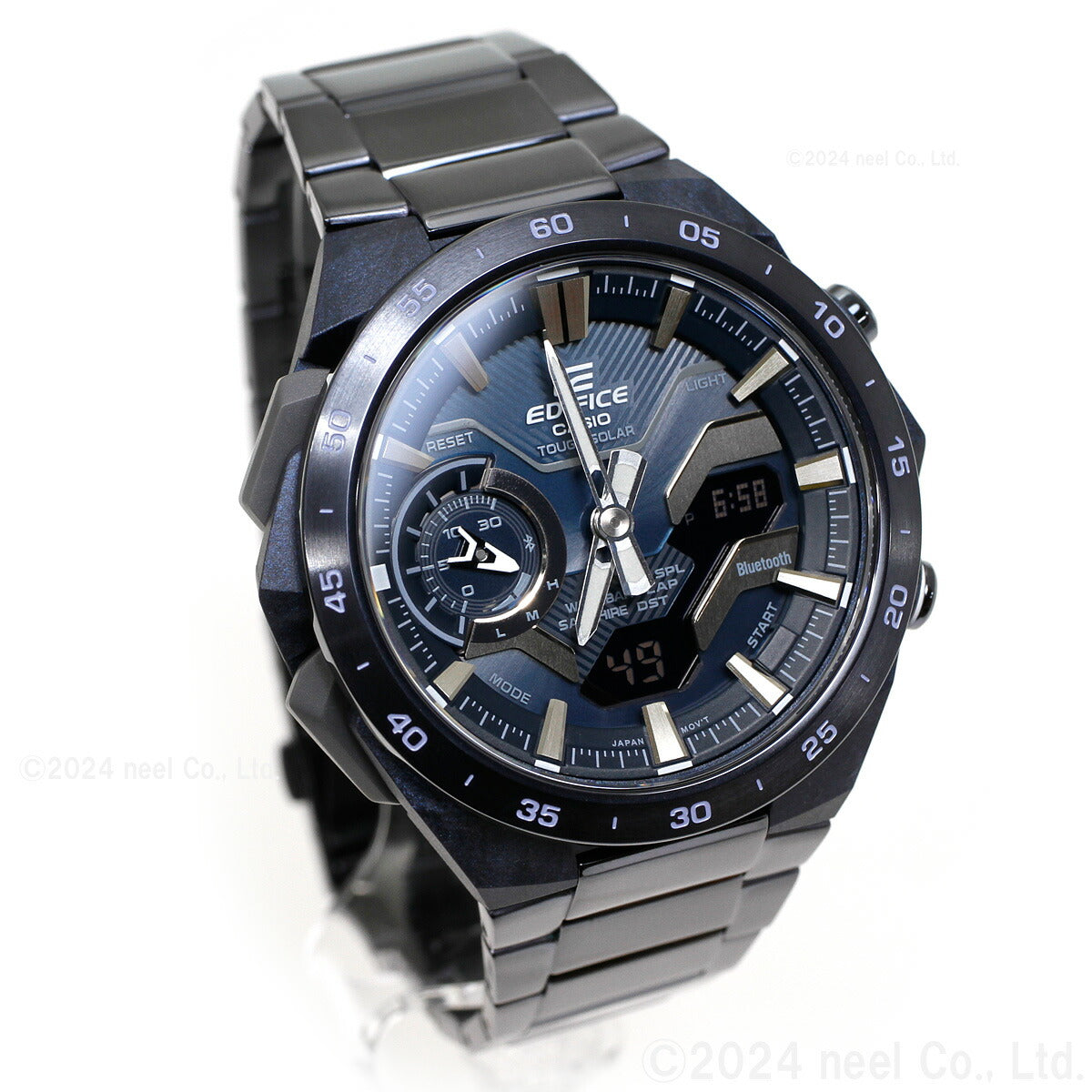 カシオ エディフィス CASIO EDIFICE ソーラー 腕時計 メンズ クロノグラフ ECB-2200YCB-2AJF COOL BLUE EDITION スマートフォンリンク【2024 新作】